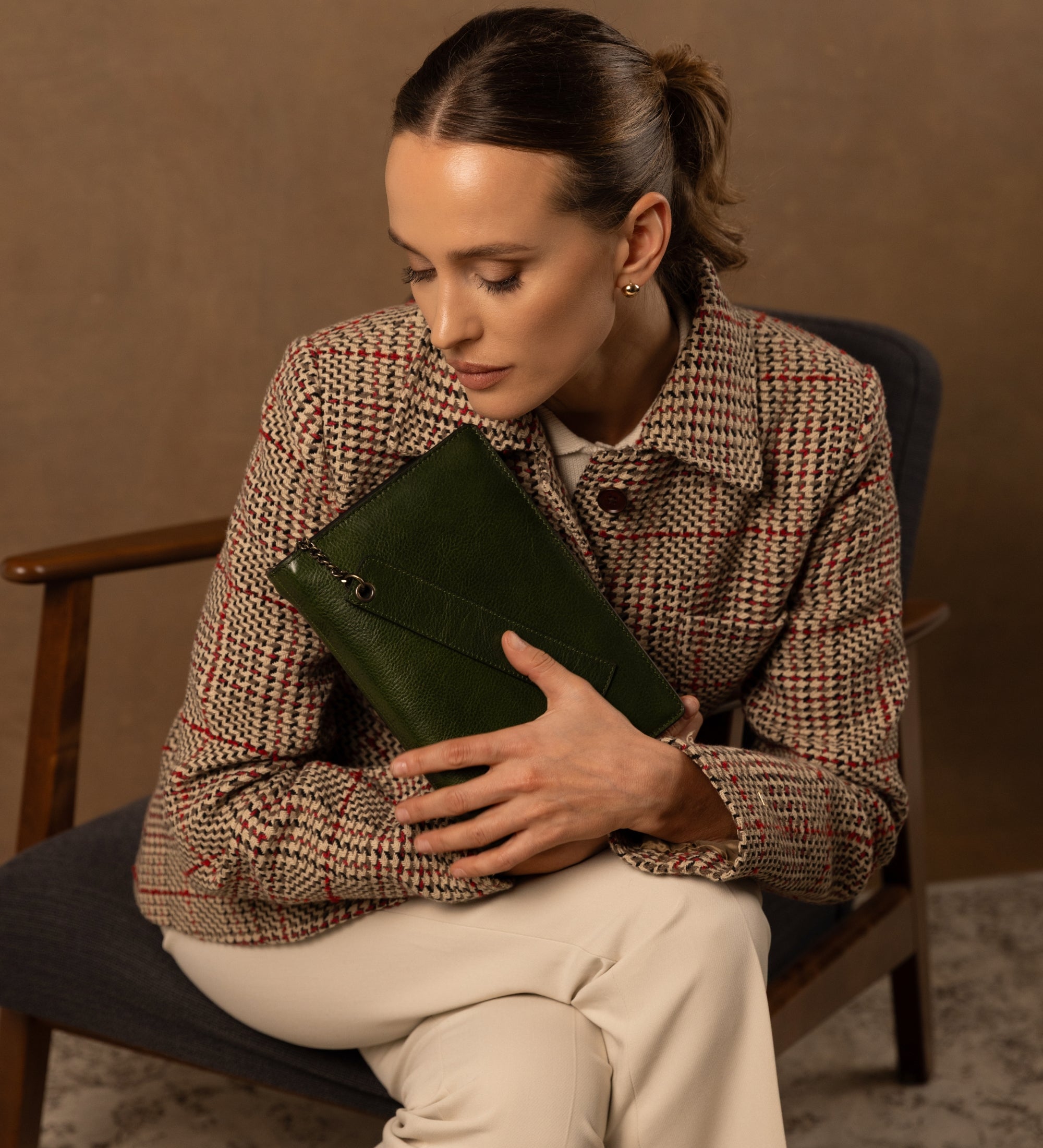 Leren notitieboek met navulbaar A5 notitieblok voor dames - The Diary of a Nobody