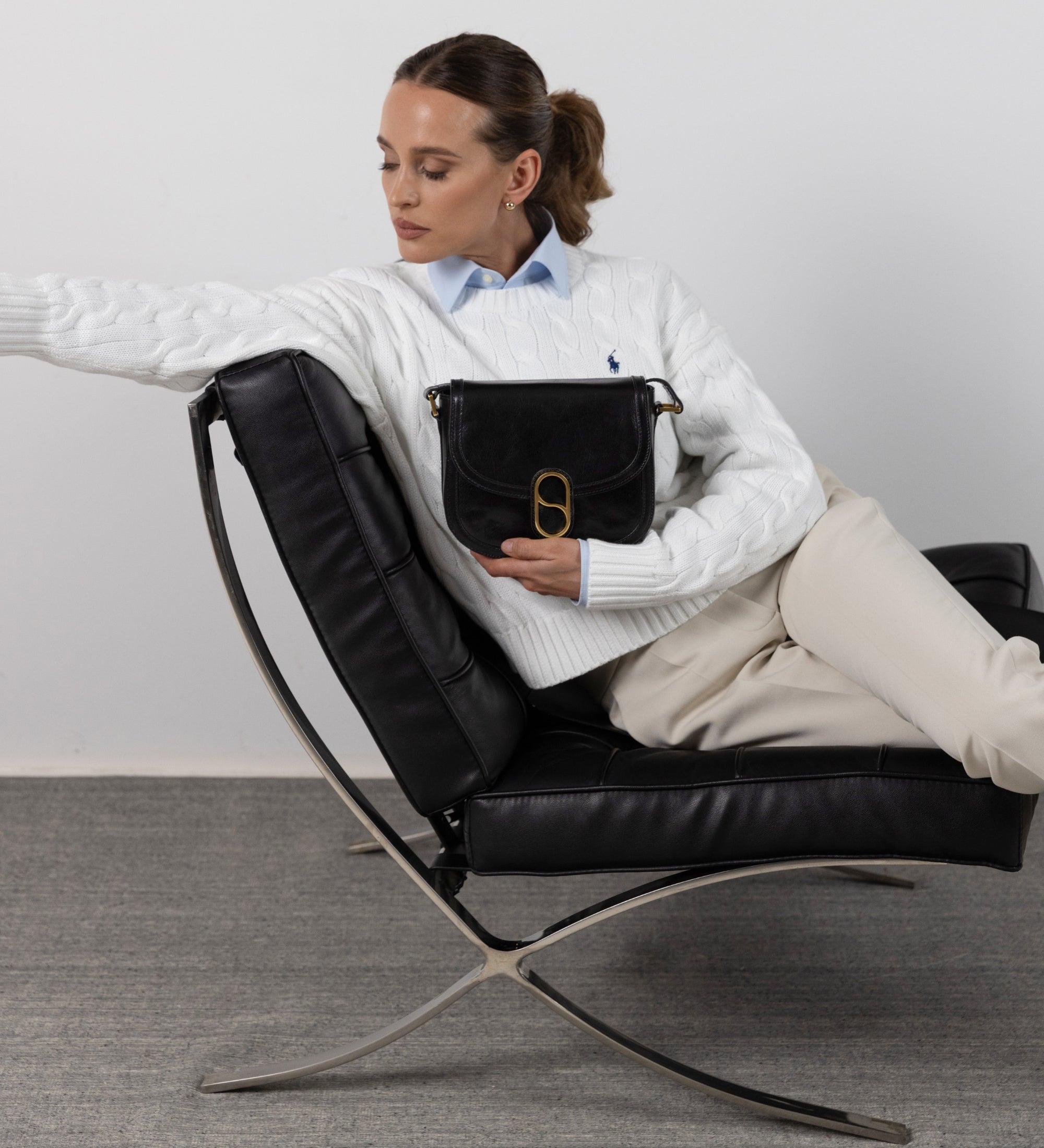 Leren zadeltas crossbodytas voor dames - Villette