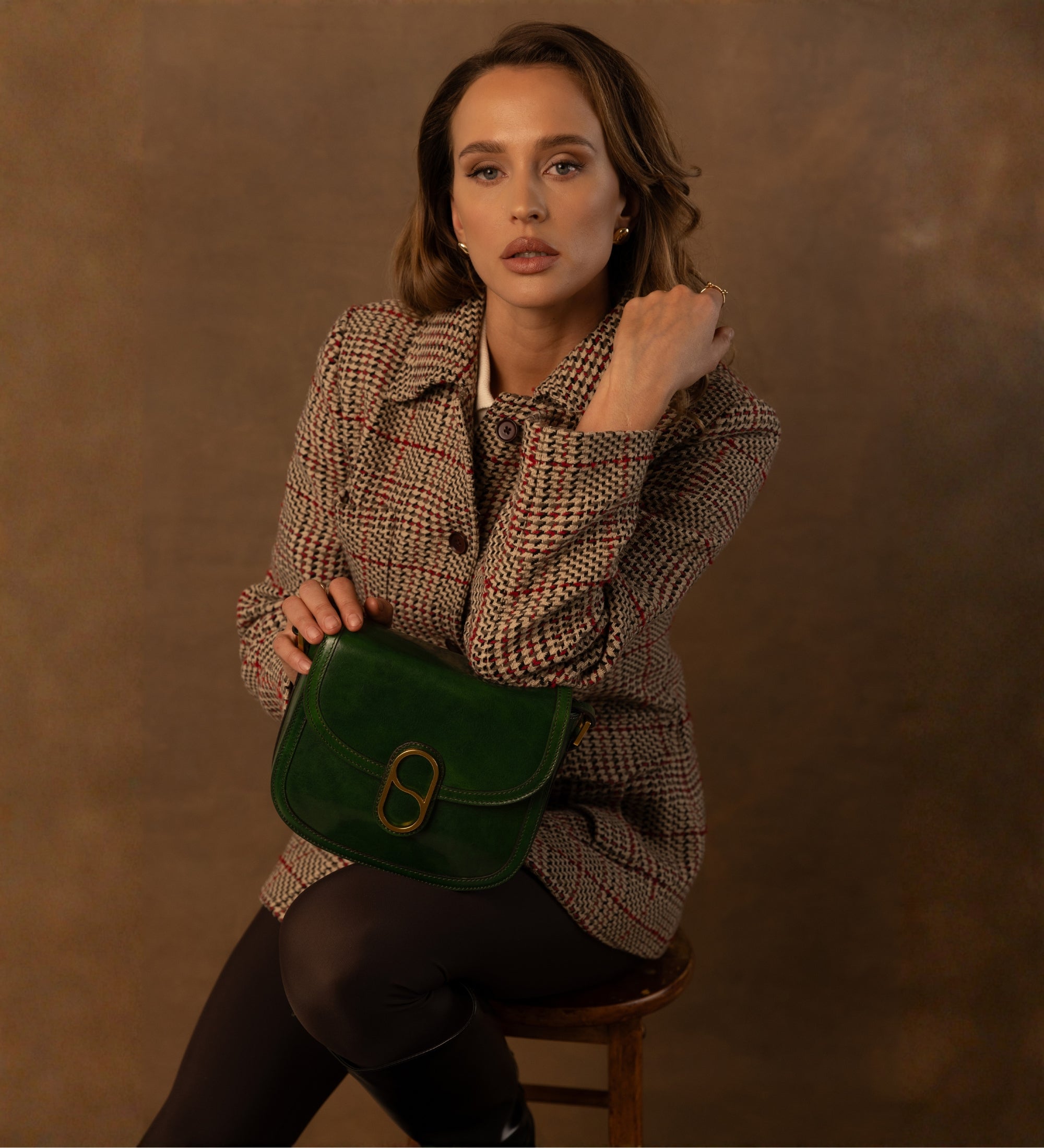 Leren zadeltas crossbodytas voor dames - Villette