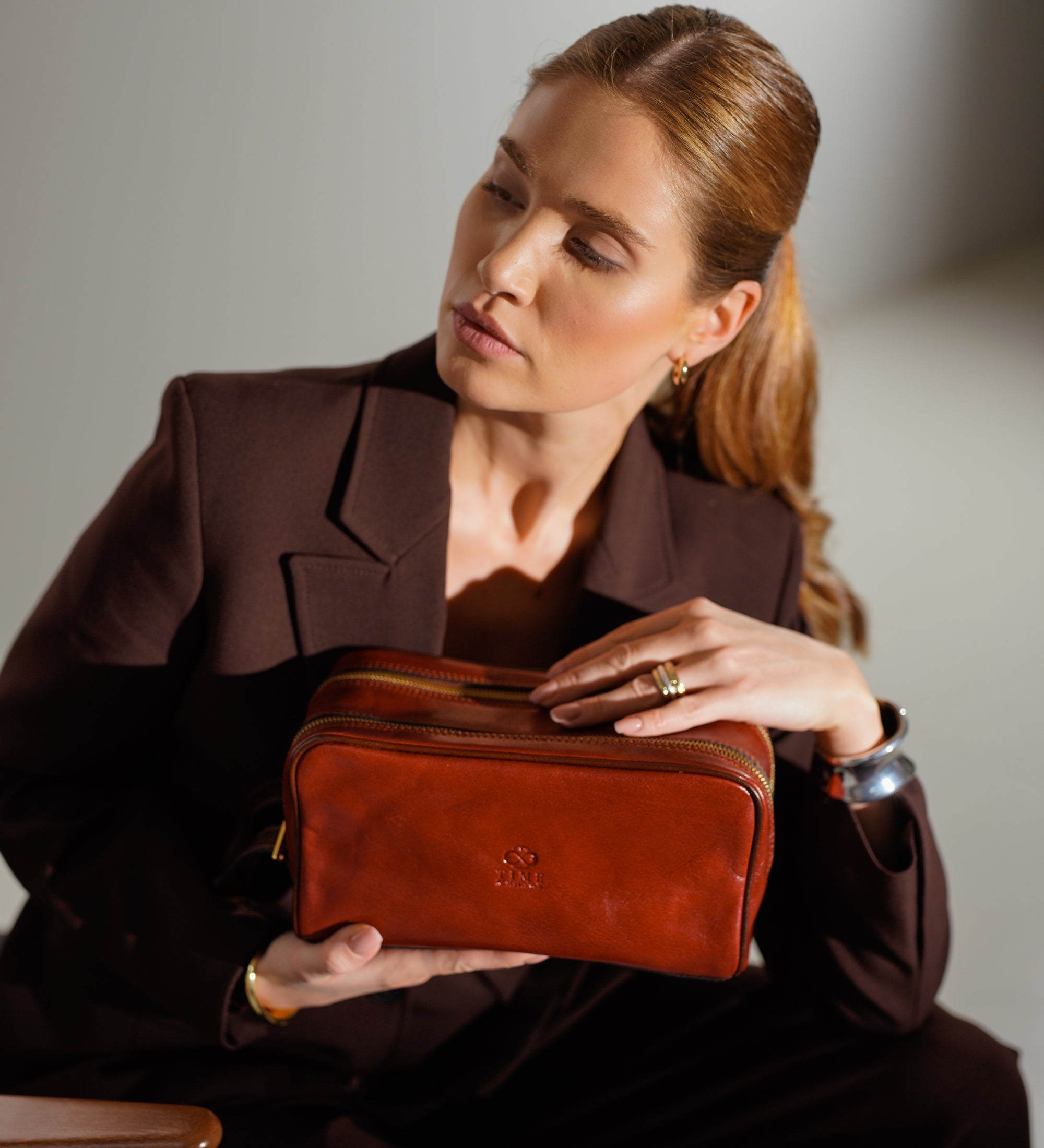 Leren make-up tas toilettas voor dames - All the Kings Men