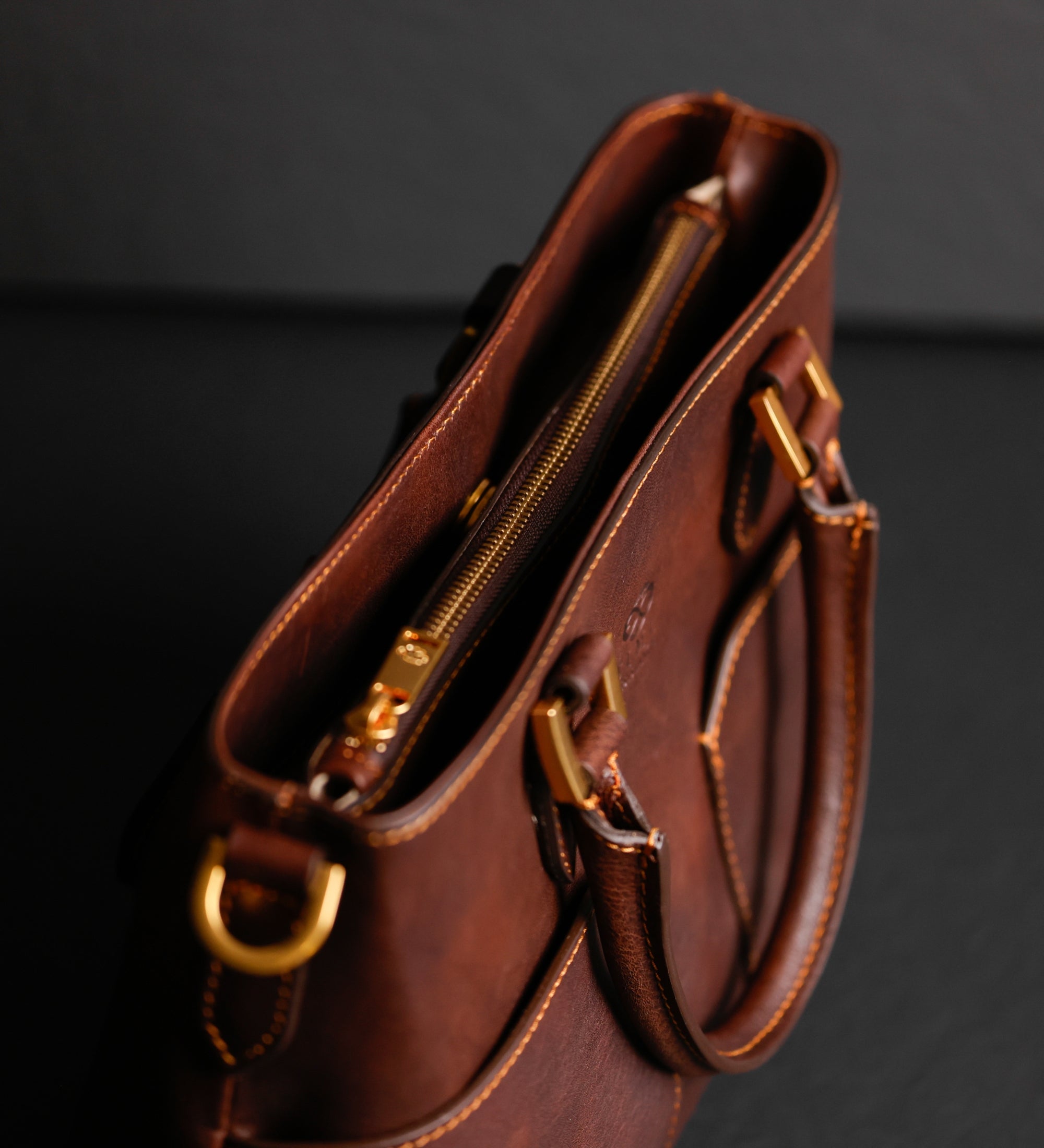 Leren handtas schoudertas voor dames - Camilla