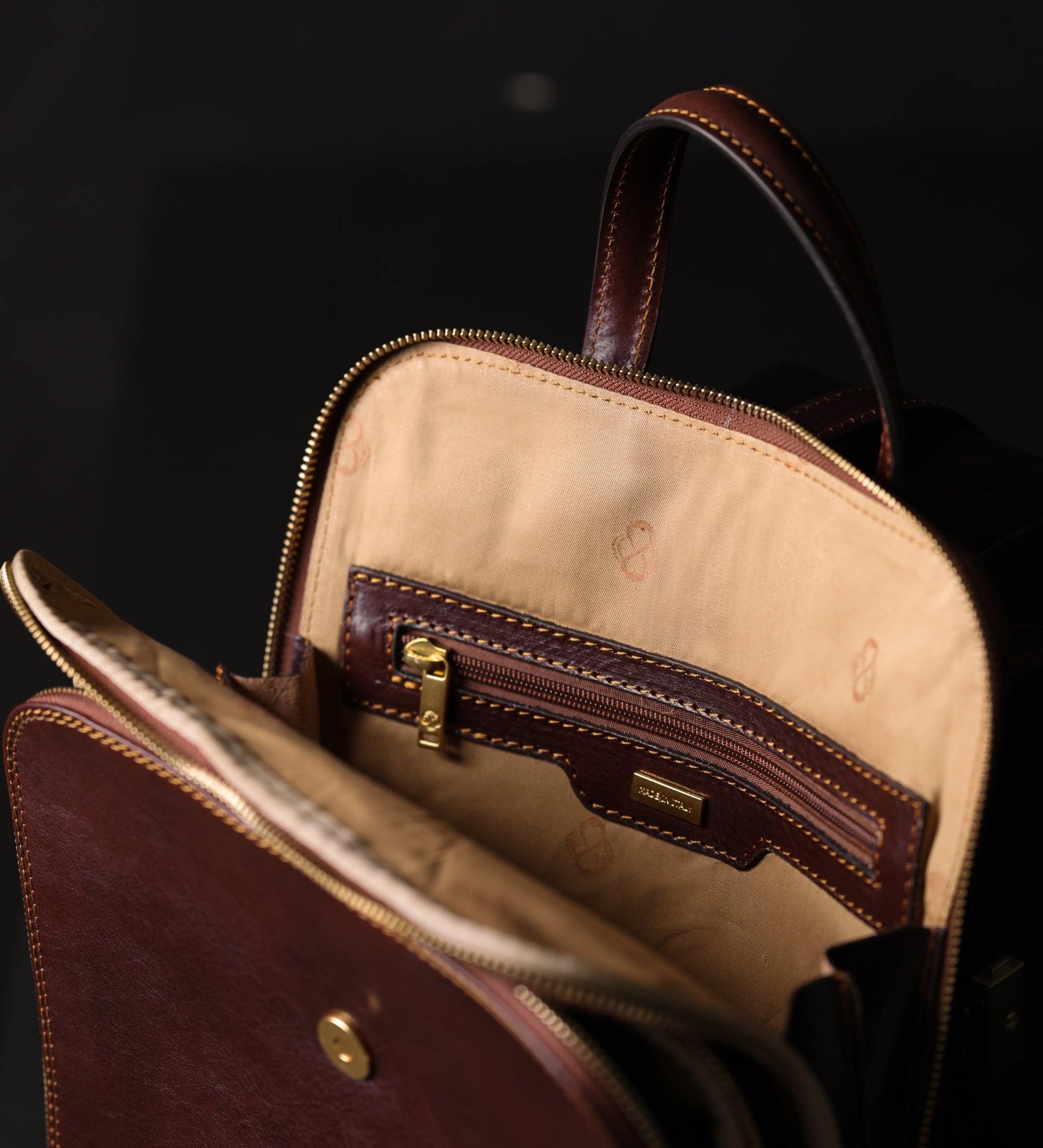 Veelzijdige leren rugtas schoudertas voor dames - Clarissa