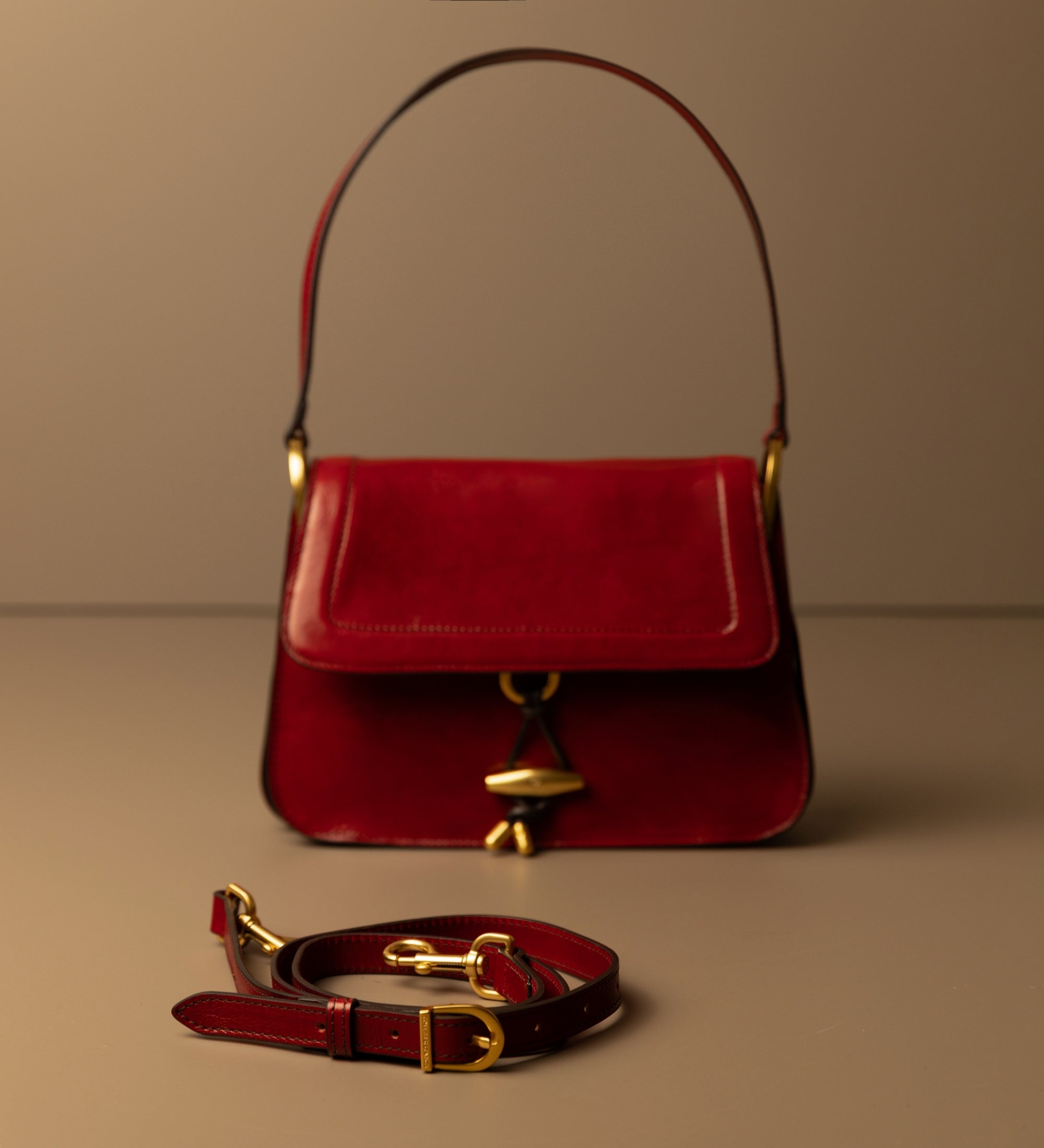 Leren tas met klep voor dames - Possession