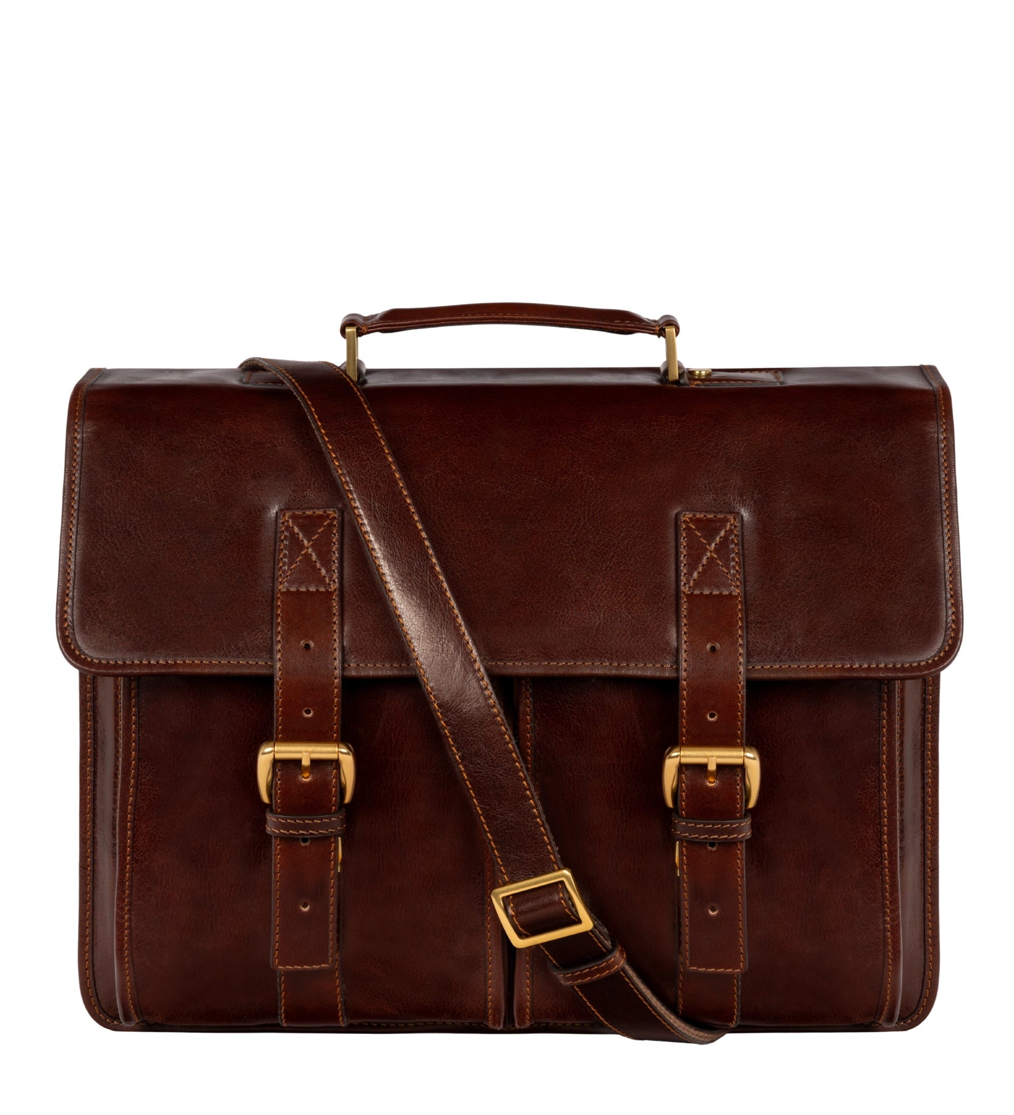 Leren aktetas satchel tas - The Time Machine