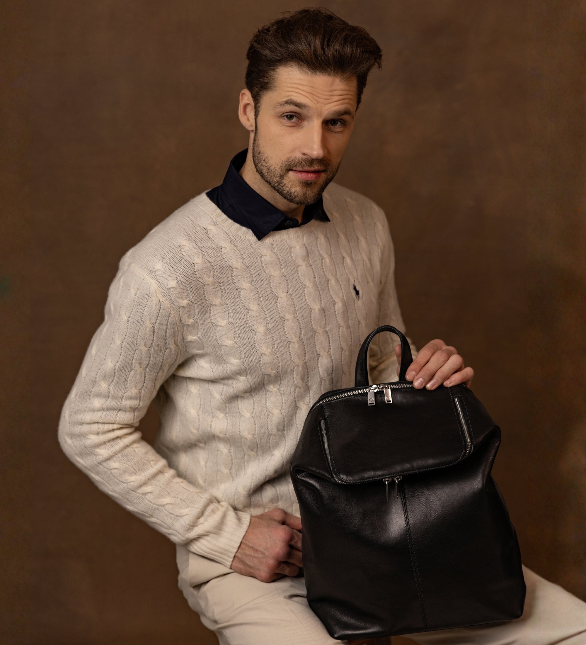 Leren rugtas - A Bend in the River