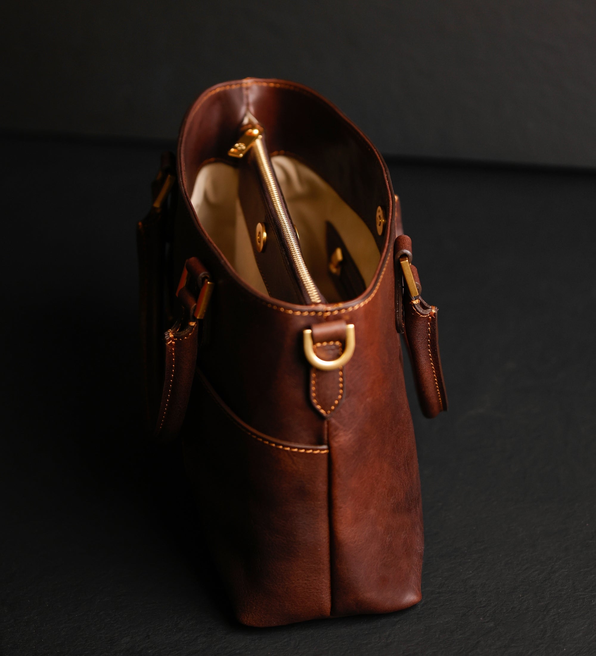 Leren handtas schoudertas voor dames - Camilla