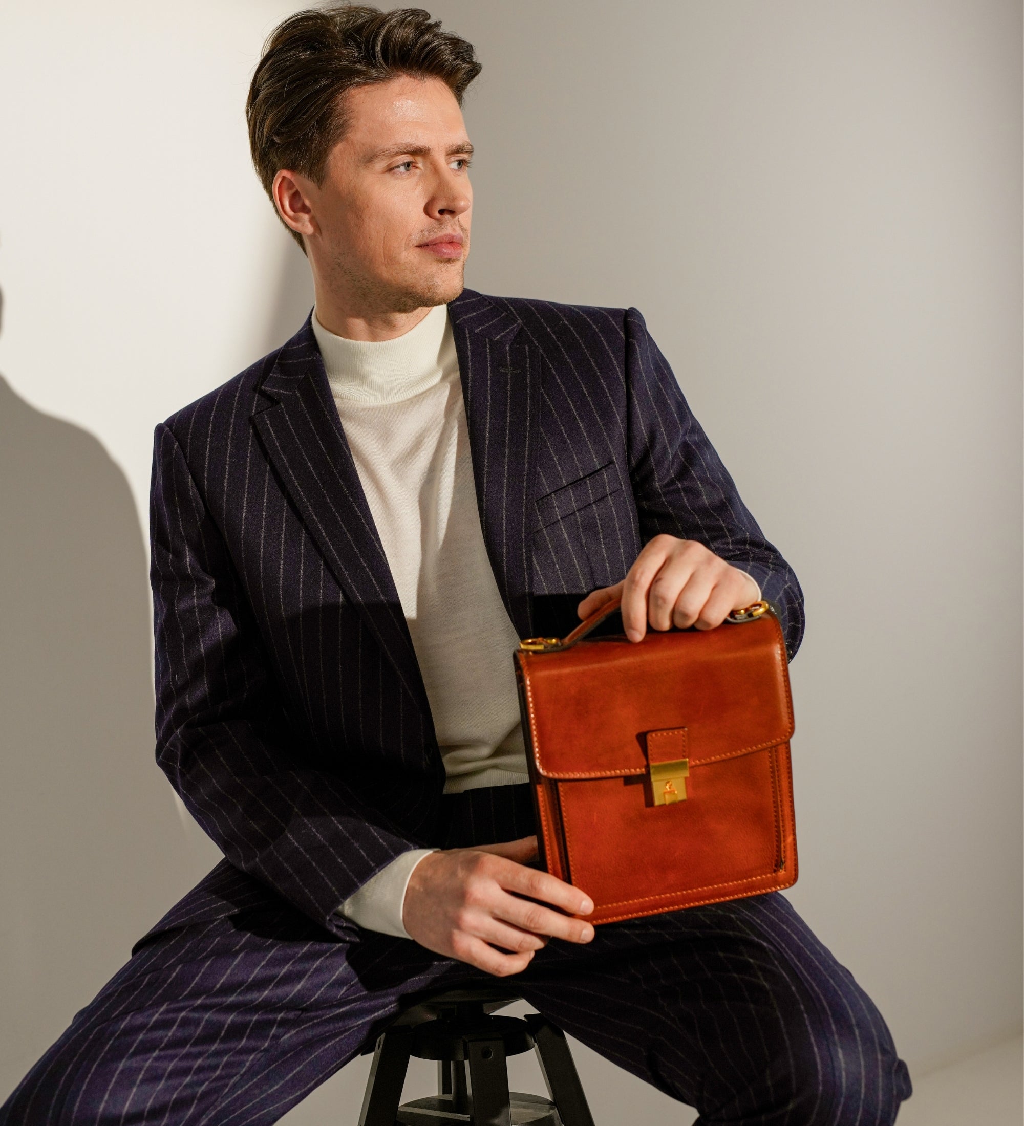 Kleine leren aktetas - Walden