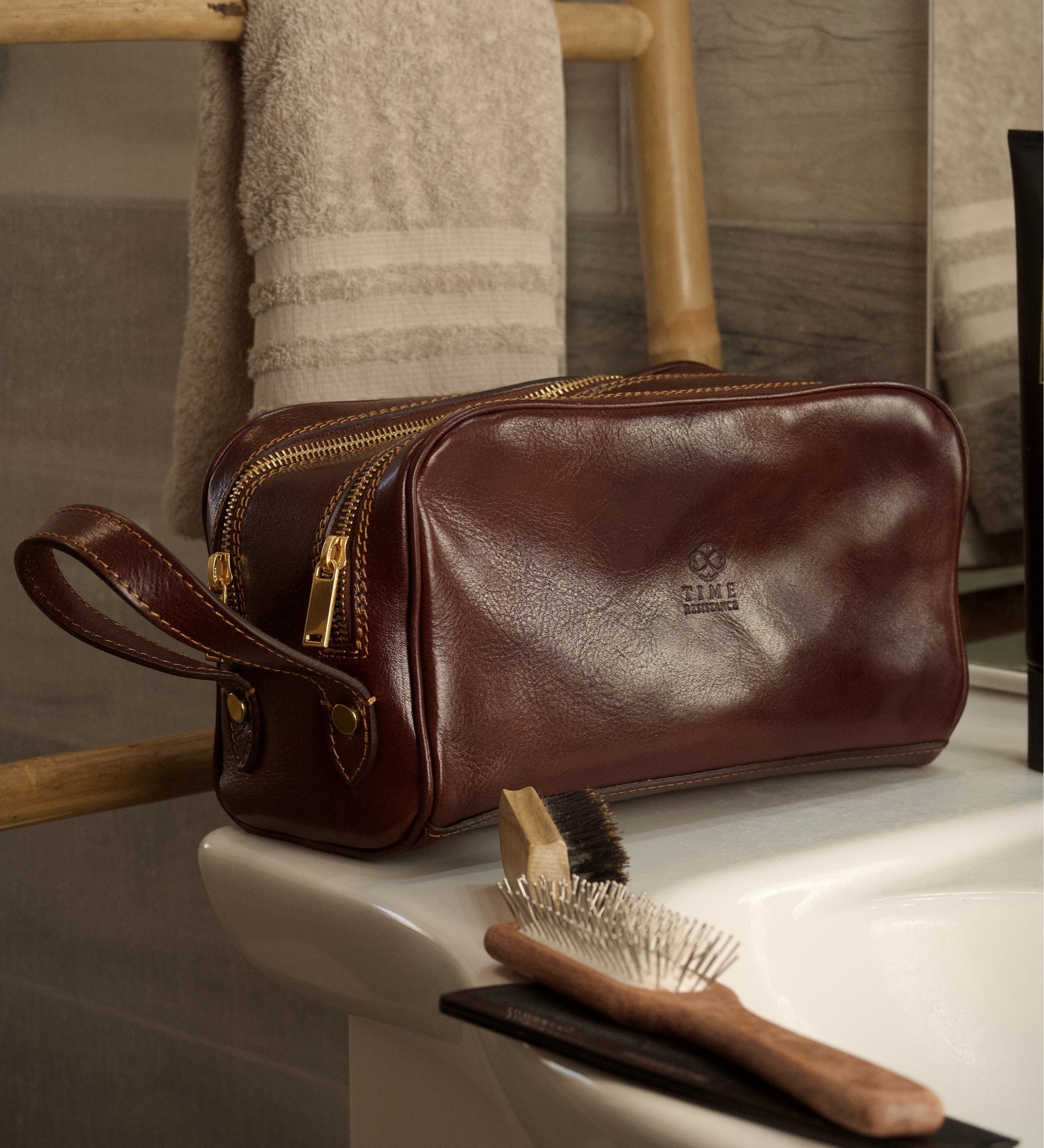 Leren make-up tas toilettas - All the Kings Men