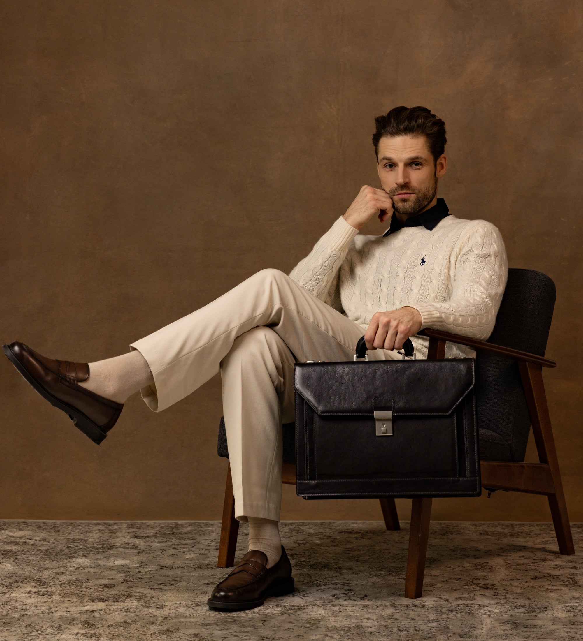 Grote leren aktetas - Invisible Man