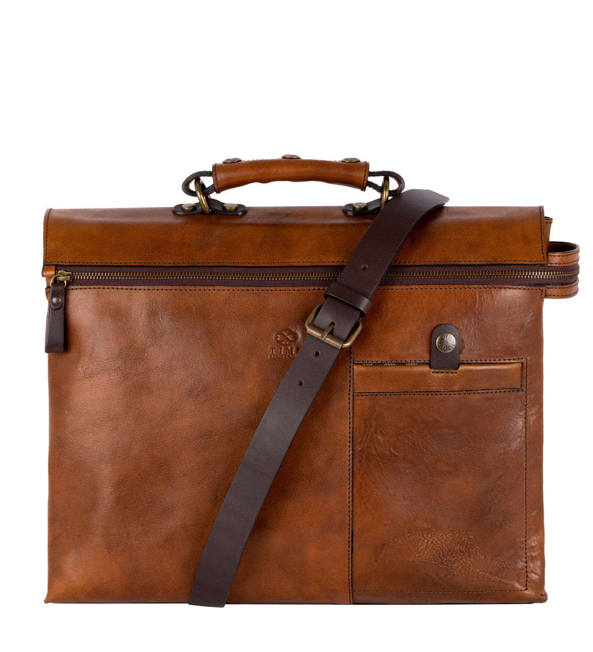 Bruin leren aktetas laptoptas - From Here to Eternity
