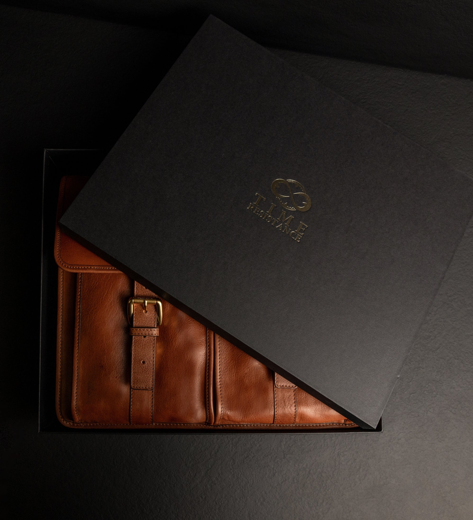 Leren aktetas satchel tas - The Time Machine