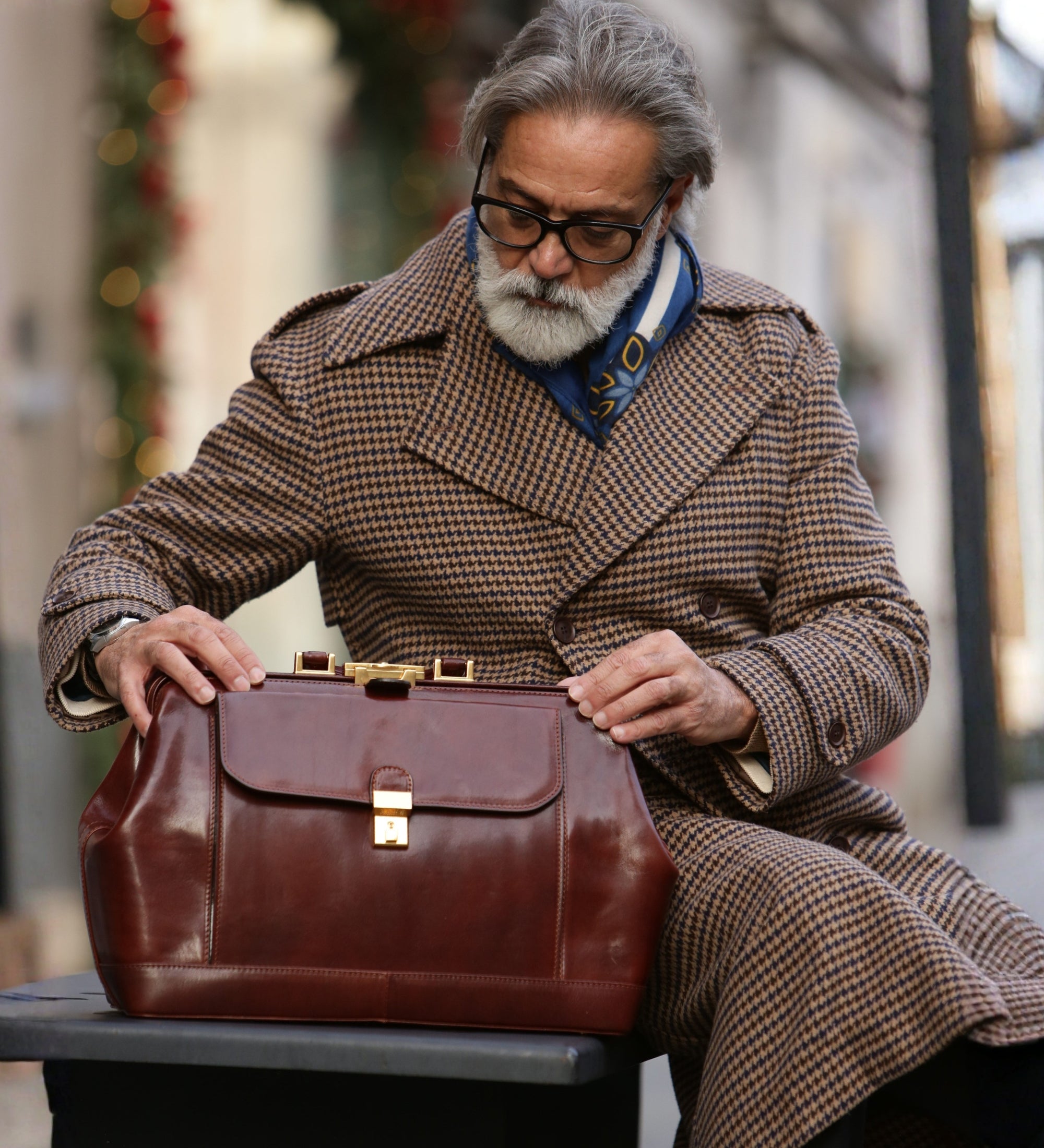 Grote Italiaanse leren dokterstas - Hamlet