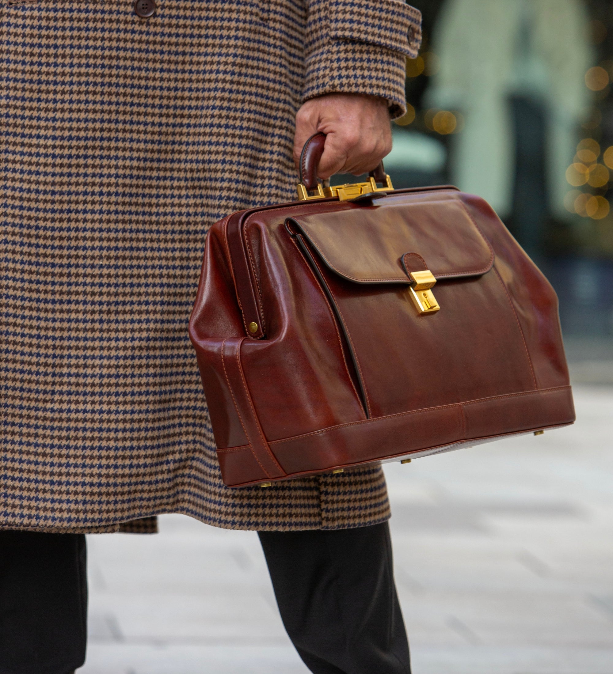 Grote Italiaanse leren dokterstas - Hamlet