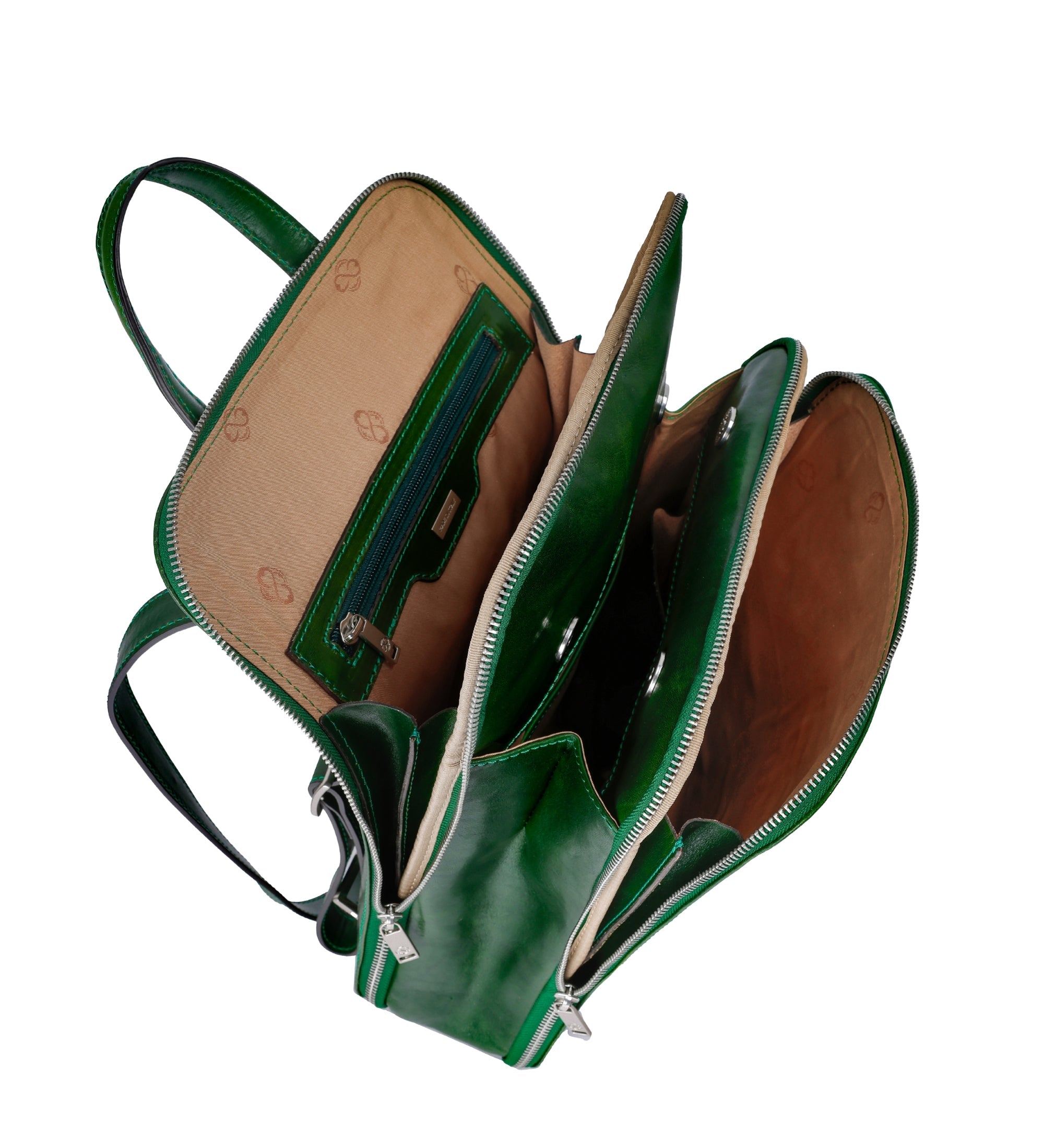 Veelzijdige leren rugtas schoudertas voor dames - Clarissa