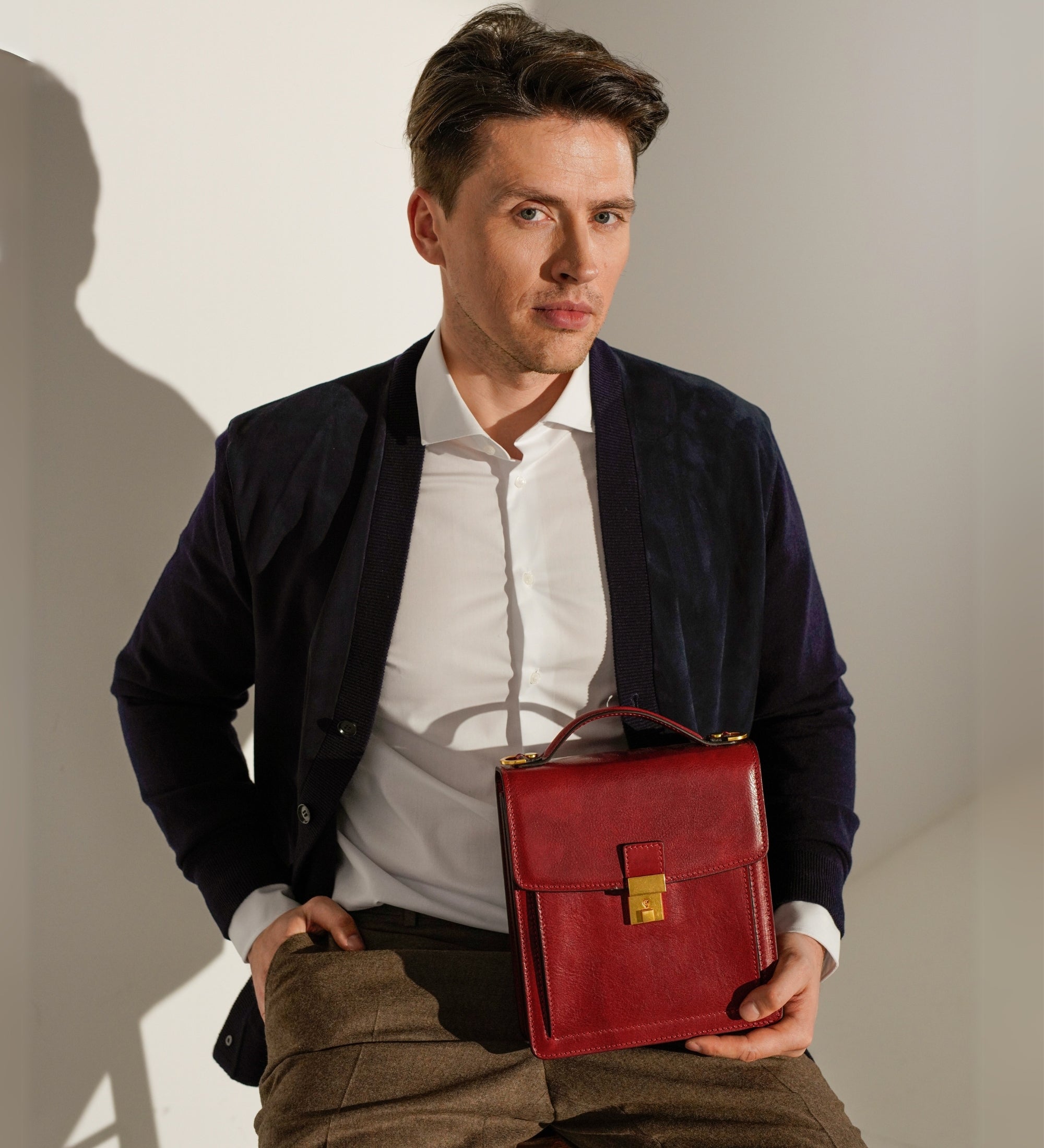 Kleine leren aktetas - Walden