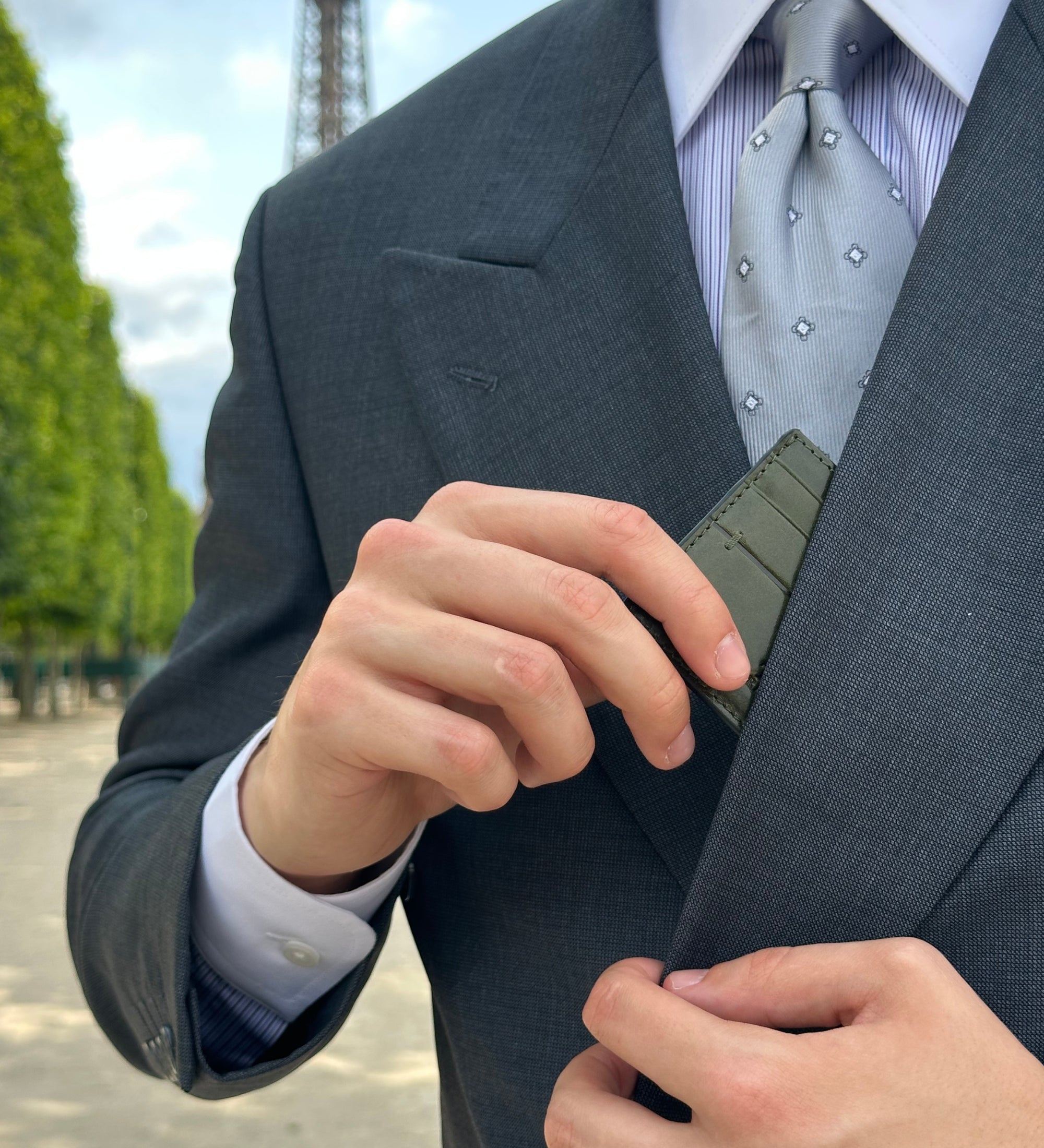 Leren creditcardhouder visitekaartjeshouder - Fireflies