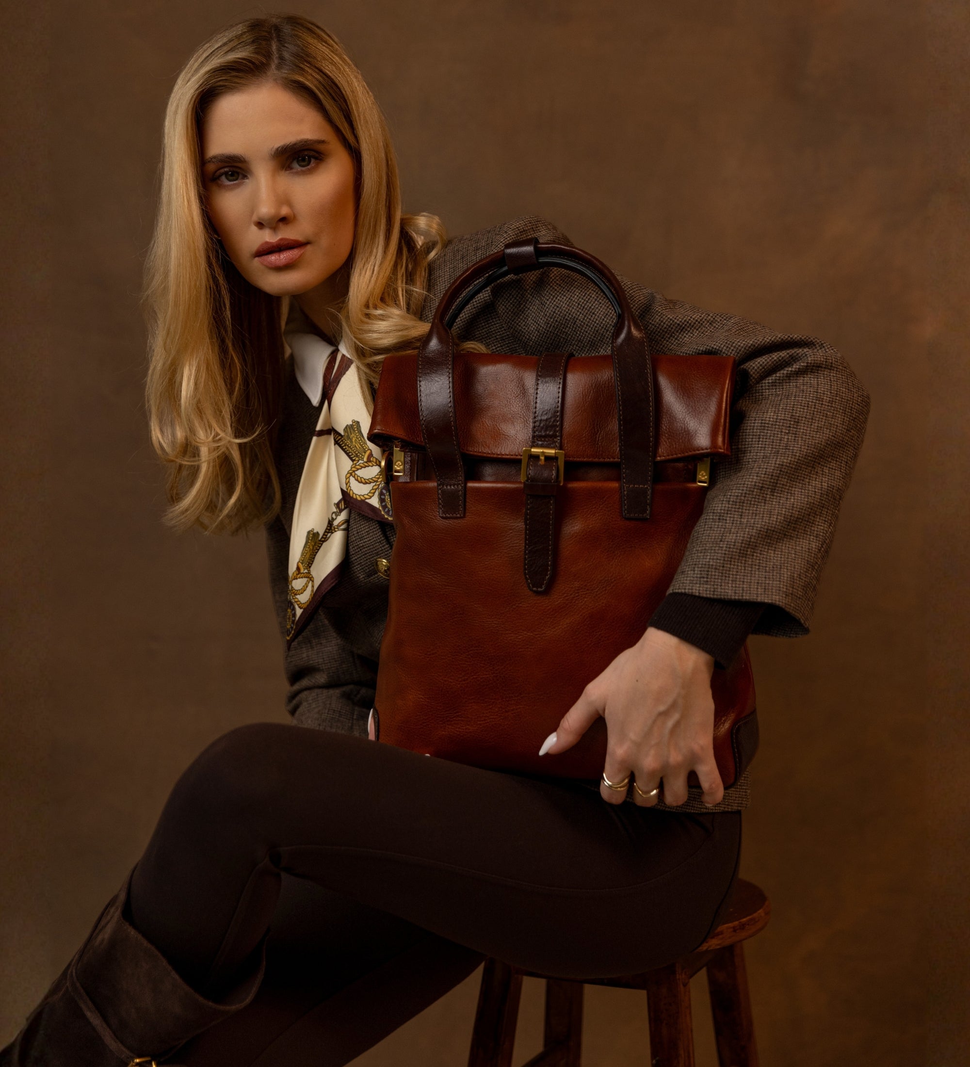 Veelzijdige leren rugtas schoudertas voor dames - The Awakening