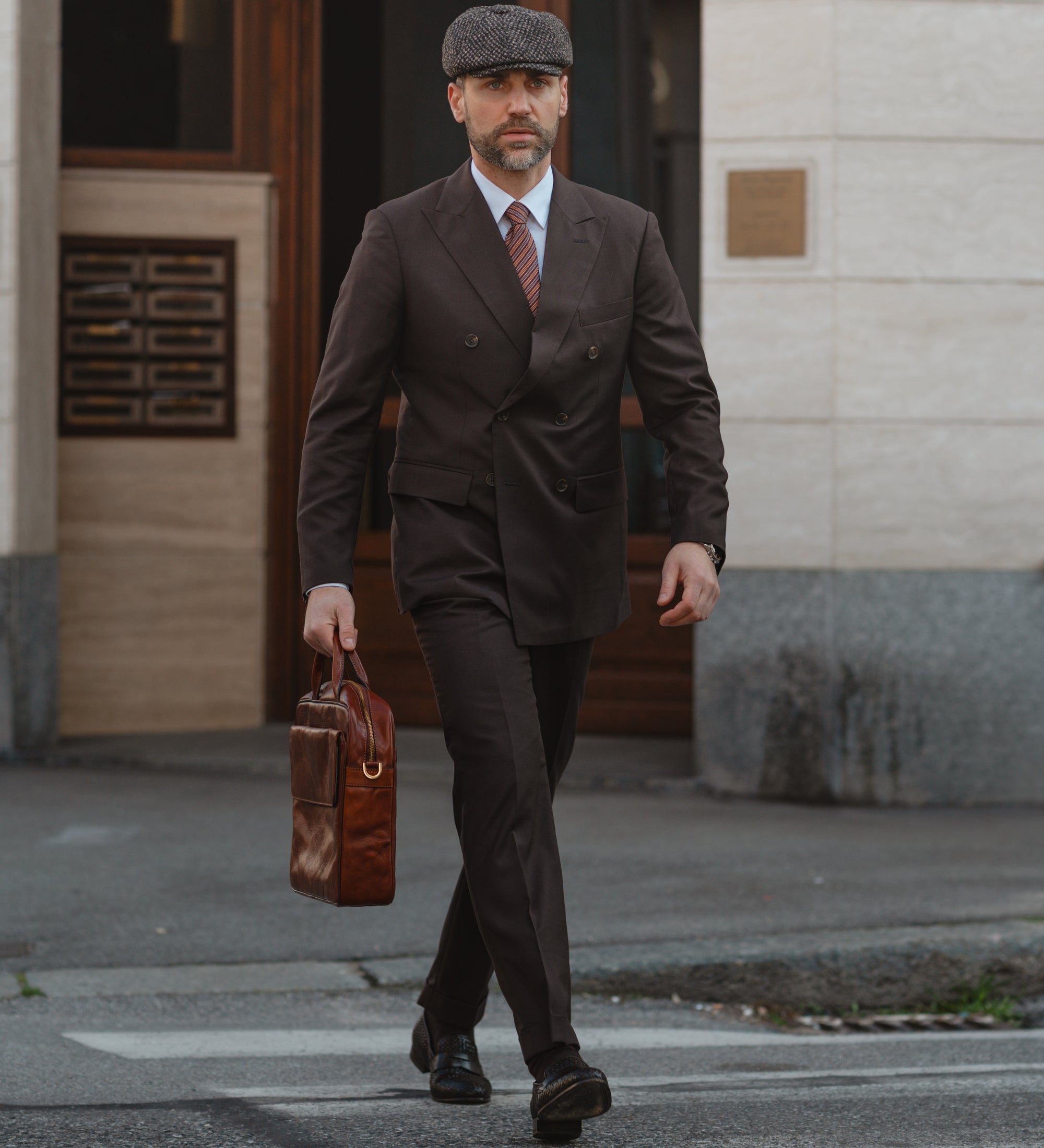 Leren aktetas laptoptas - The Sheltering Sky