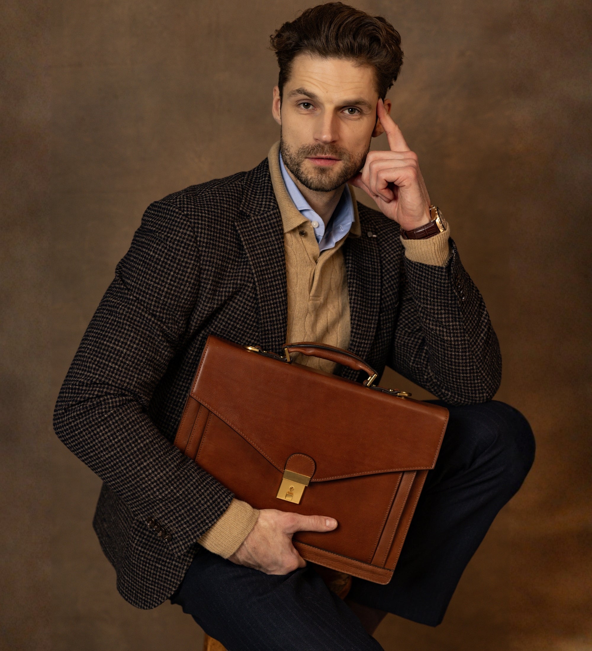 Klassiek design leren aktetas - The Magus