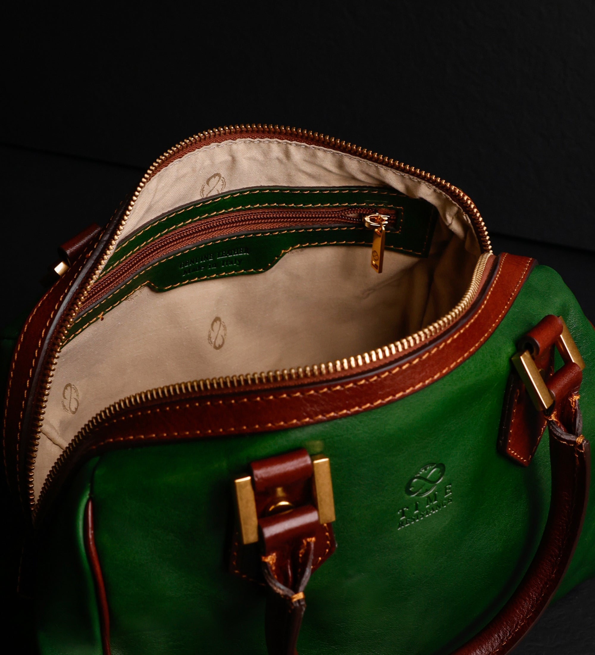 Leren barrel bag handtas voor dames - Little Dorrit