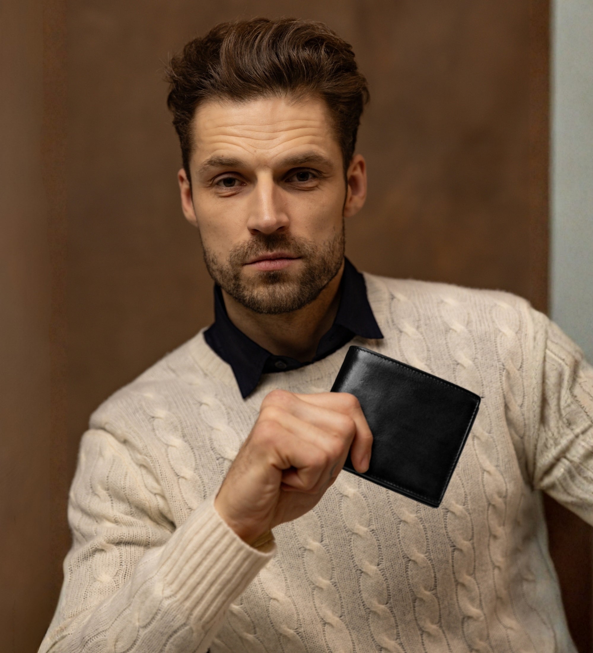 Leren bifold portemonnee - Daniel