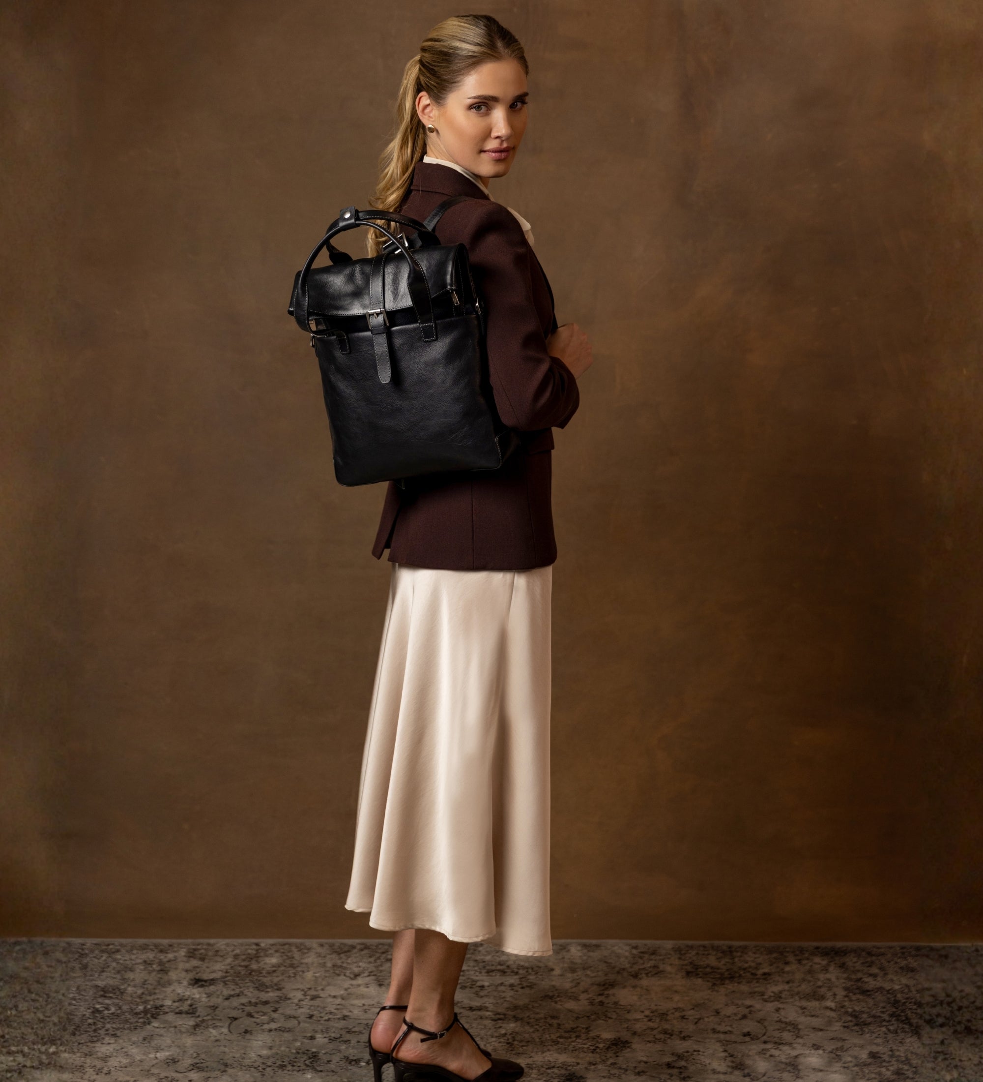 Veelzijdige leren rugtas schoudertas voor dames - The Awakening