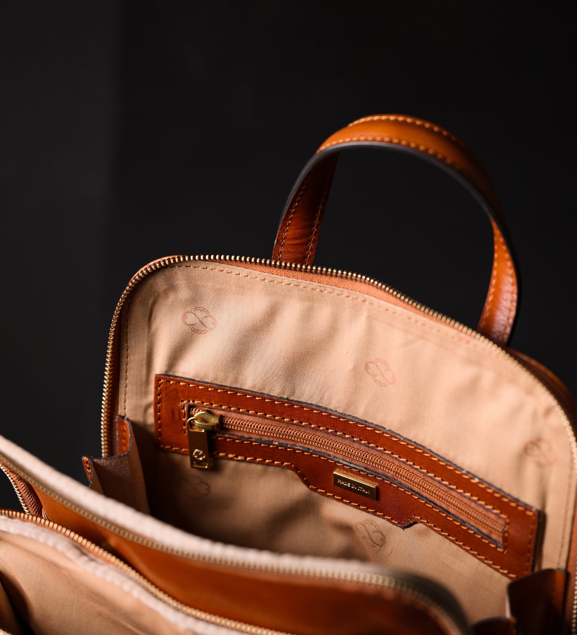 Veelzijdige leren rugtas schoudertas voor dames - Clarissa