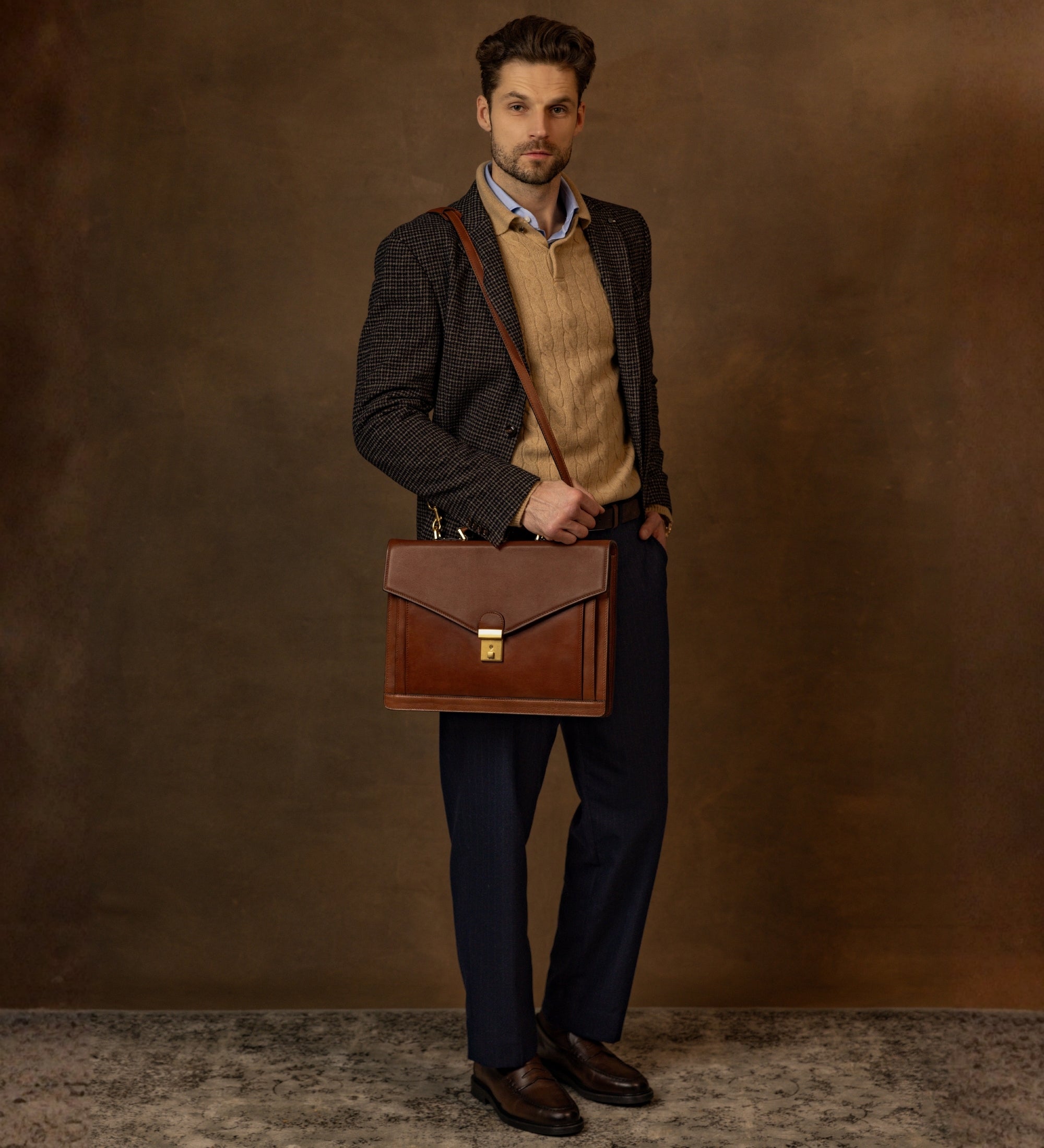 Klassiek design leren aktetas - The Magus