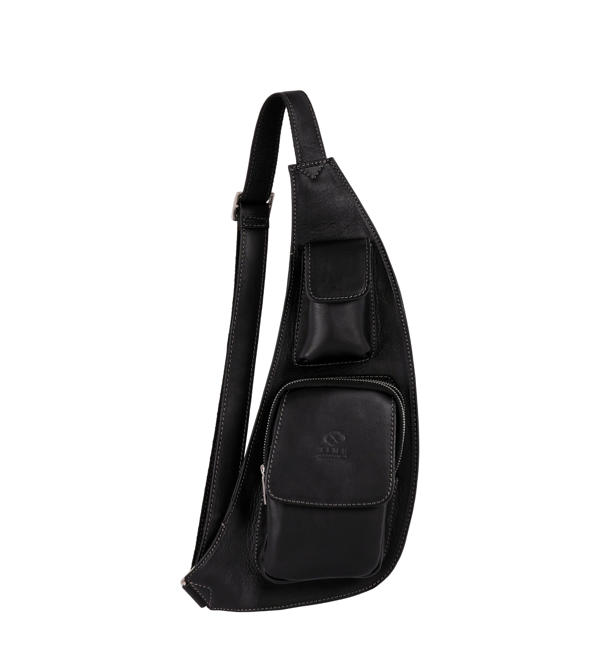 Leren sling bag crossbodytas - The Monk