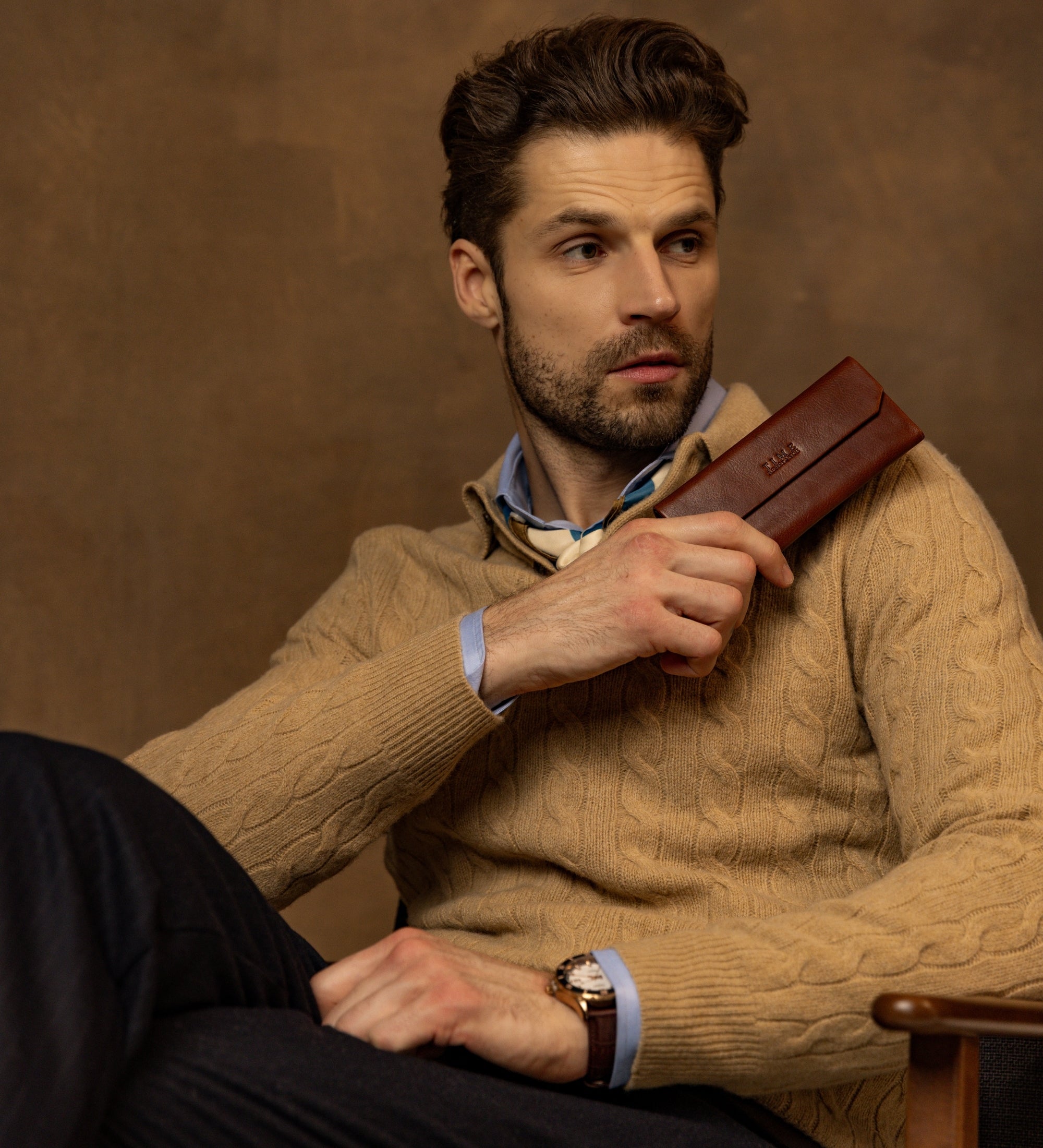 Opvouwbaar leren brillenetui - The Riddle of the Sands