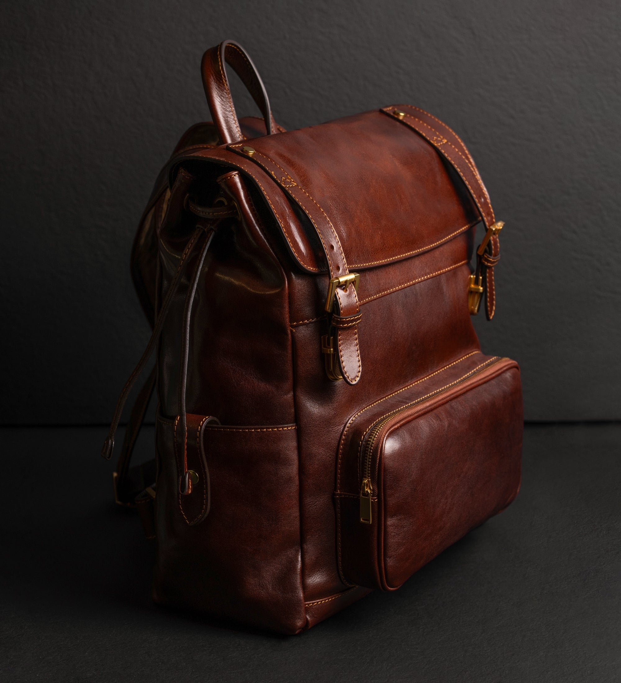 Leren rugtas - The Good Earth