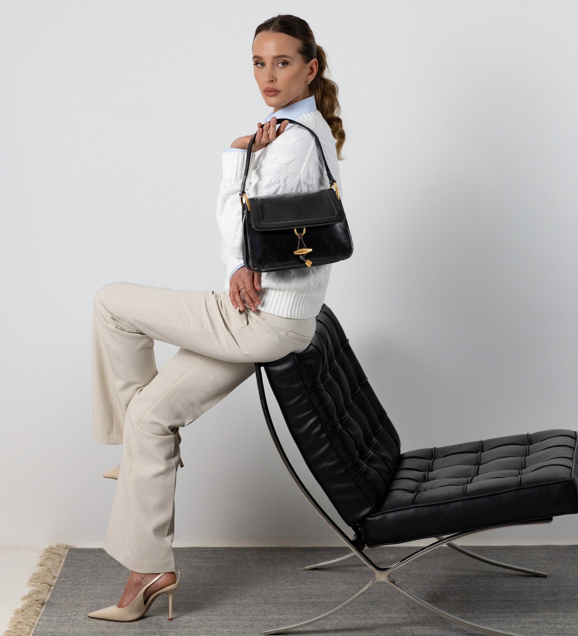 Leren tas met klep voor dames - Possession