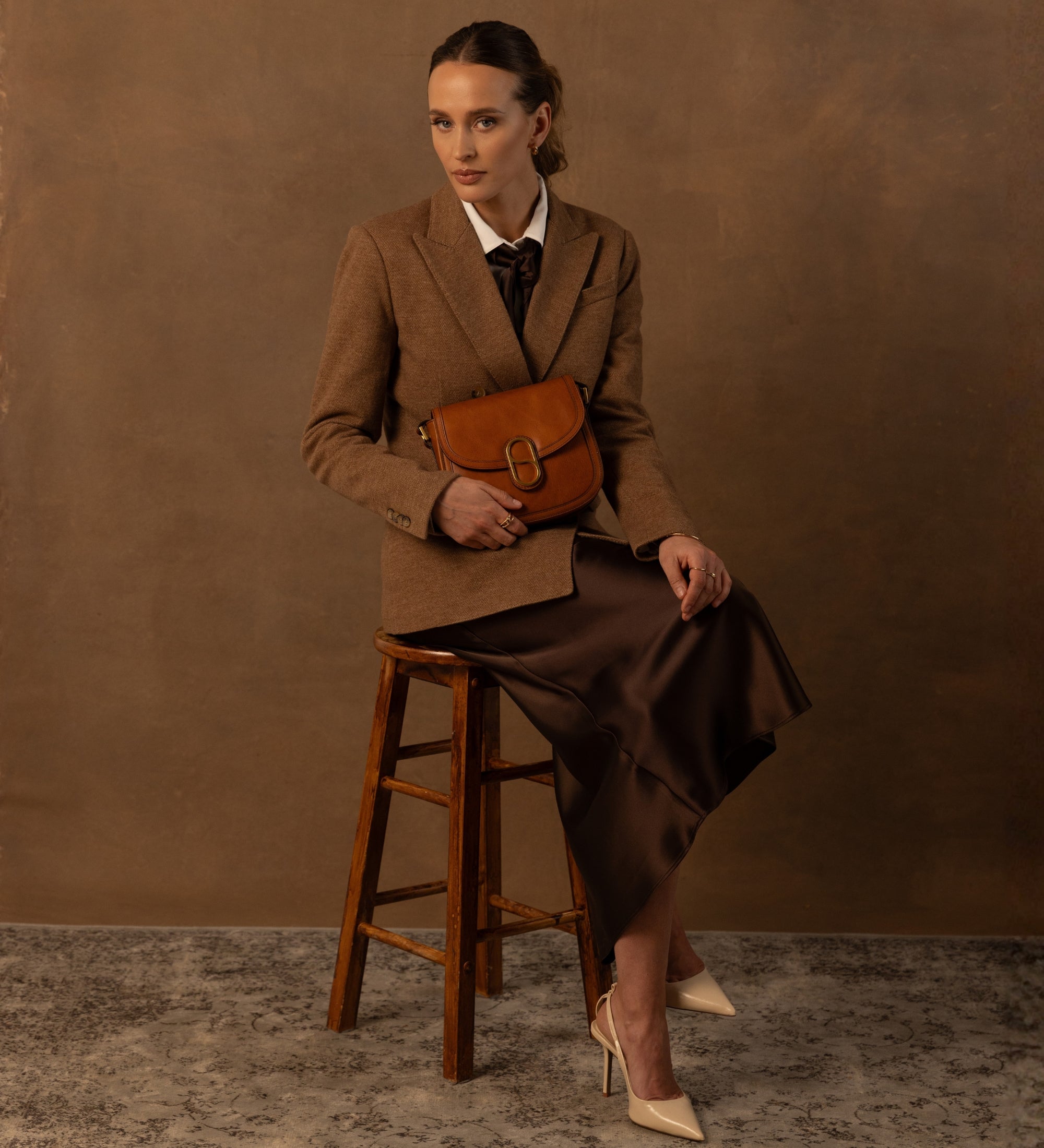 Leren zadeltas crossbodytas voor dames - Villette