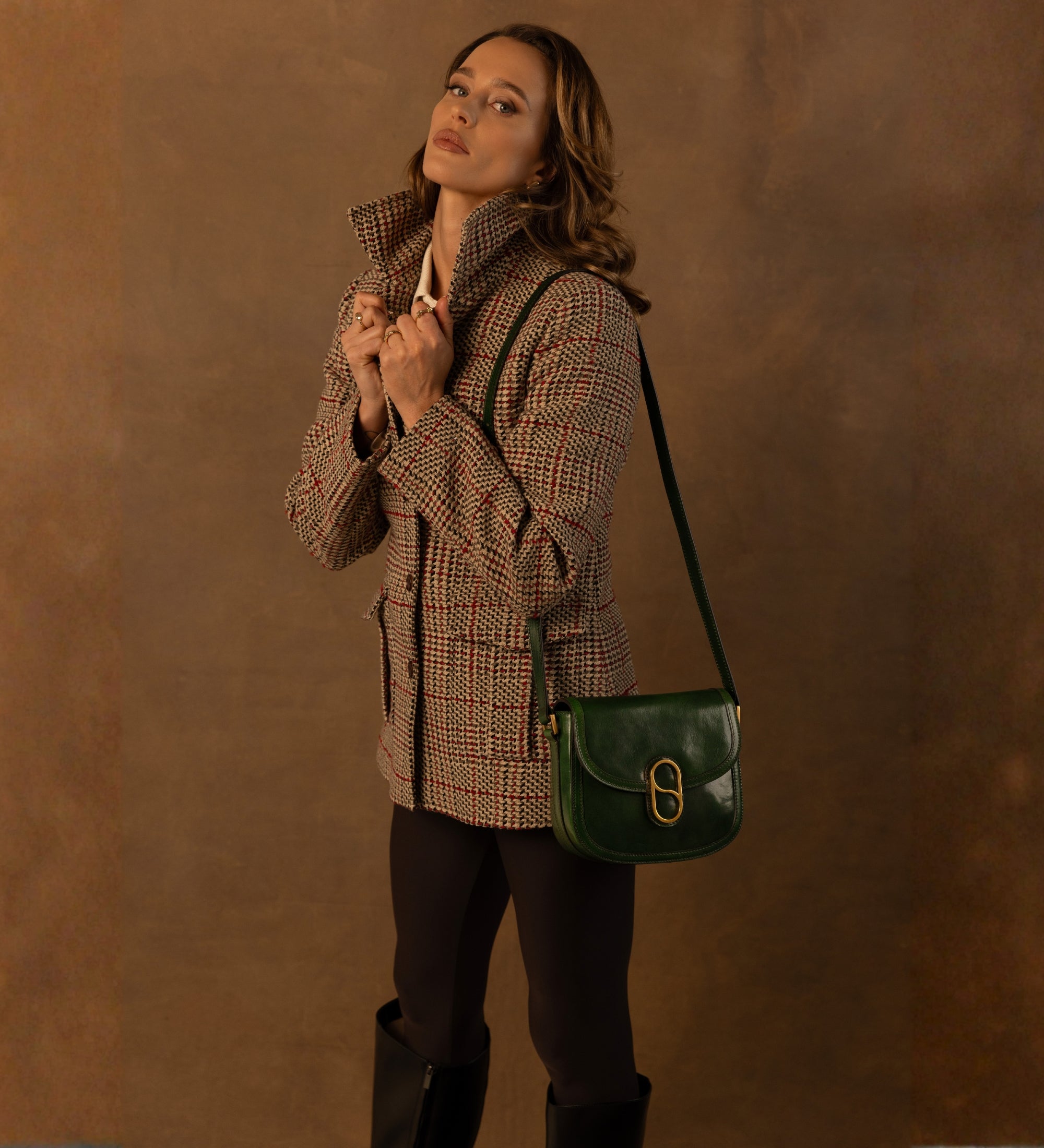 Leren zadeltas crossbodytas voor dames - Villette