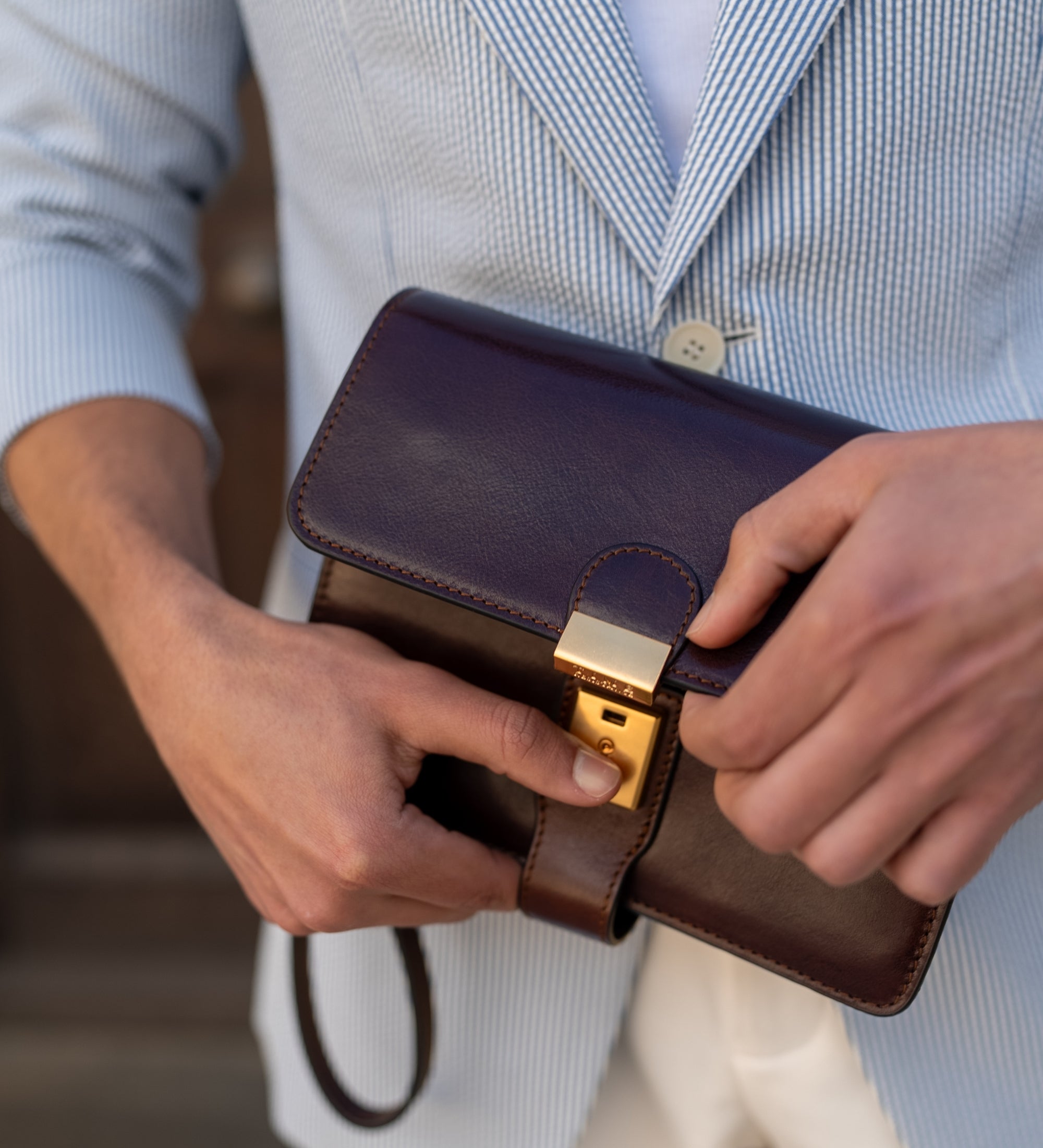 Leren clutch compacte handtas - The Maltese Falcon