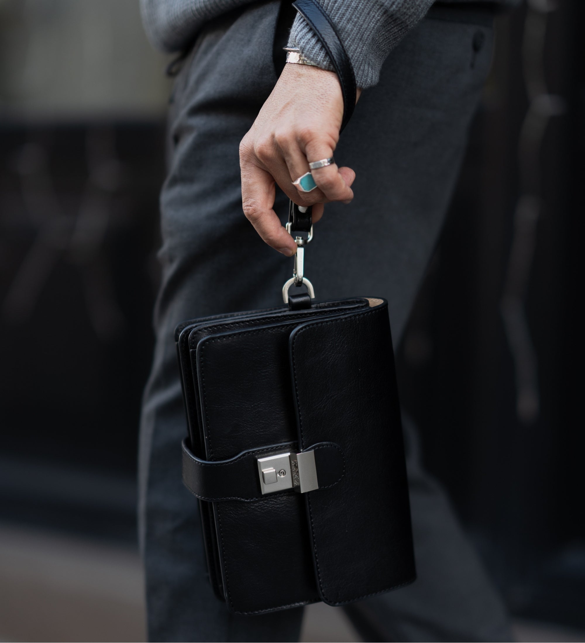 Leren clutch compacte handtas - The Maltese Falcon