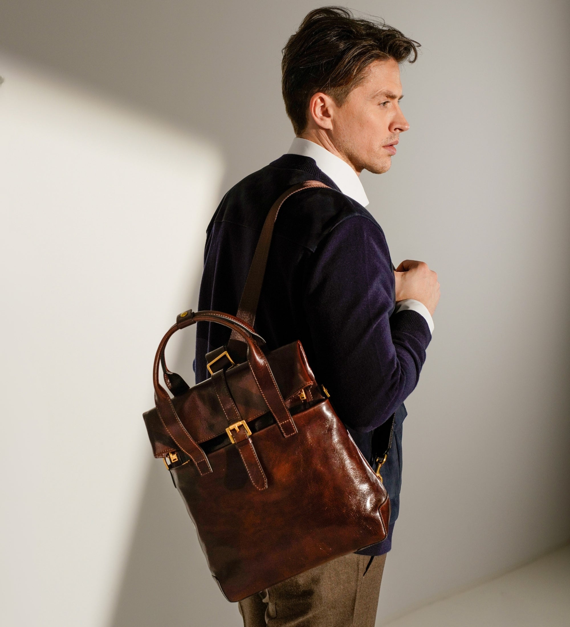 Veelzijdige leren rugtas - The Awakening