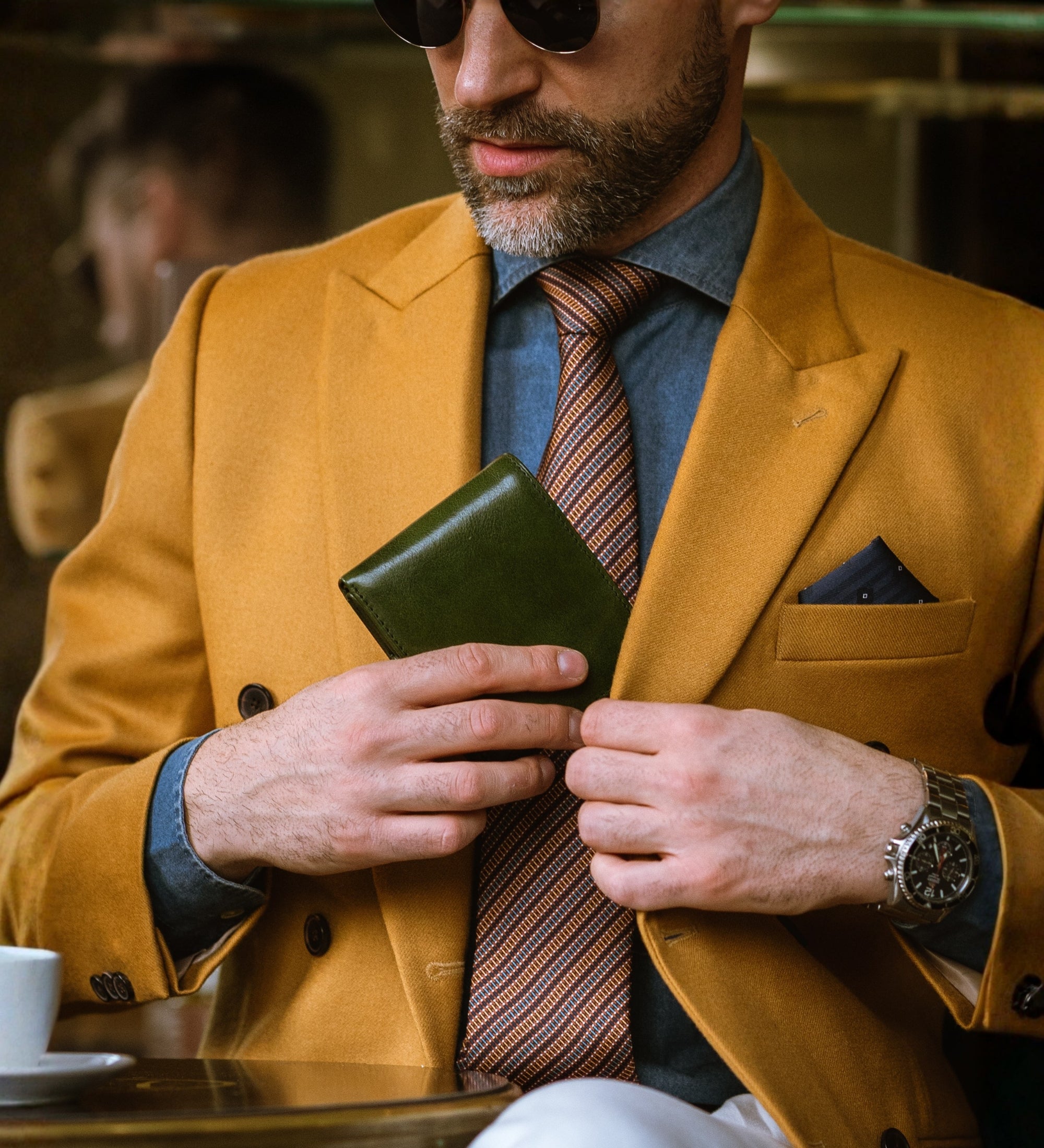 Leren bifold portemonnee - Daniel