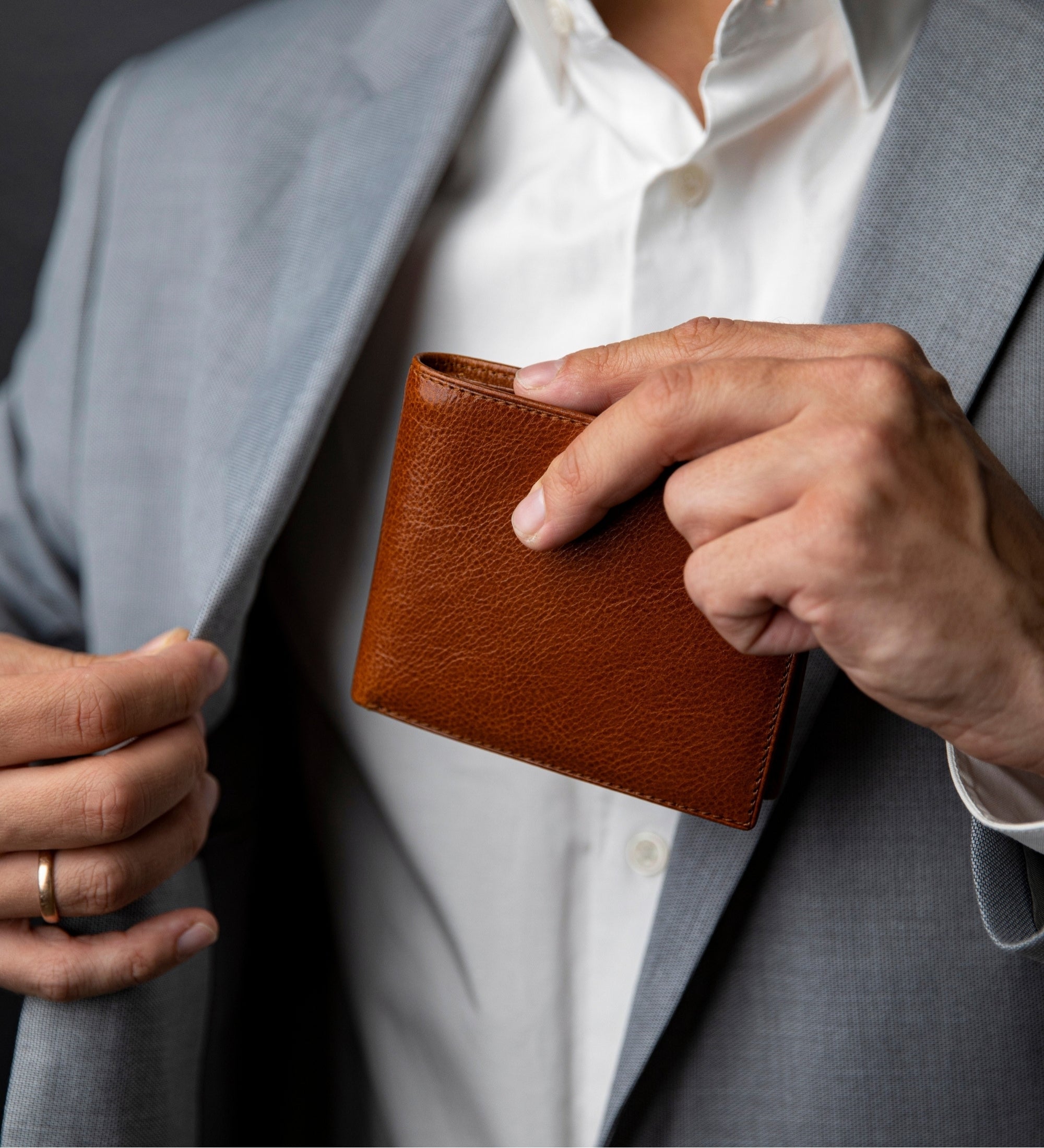 Leren bifold portemonnee - Daniel