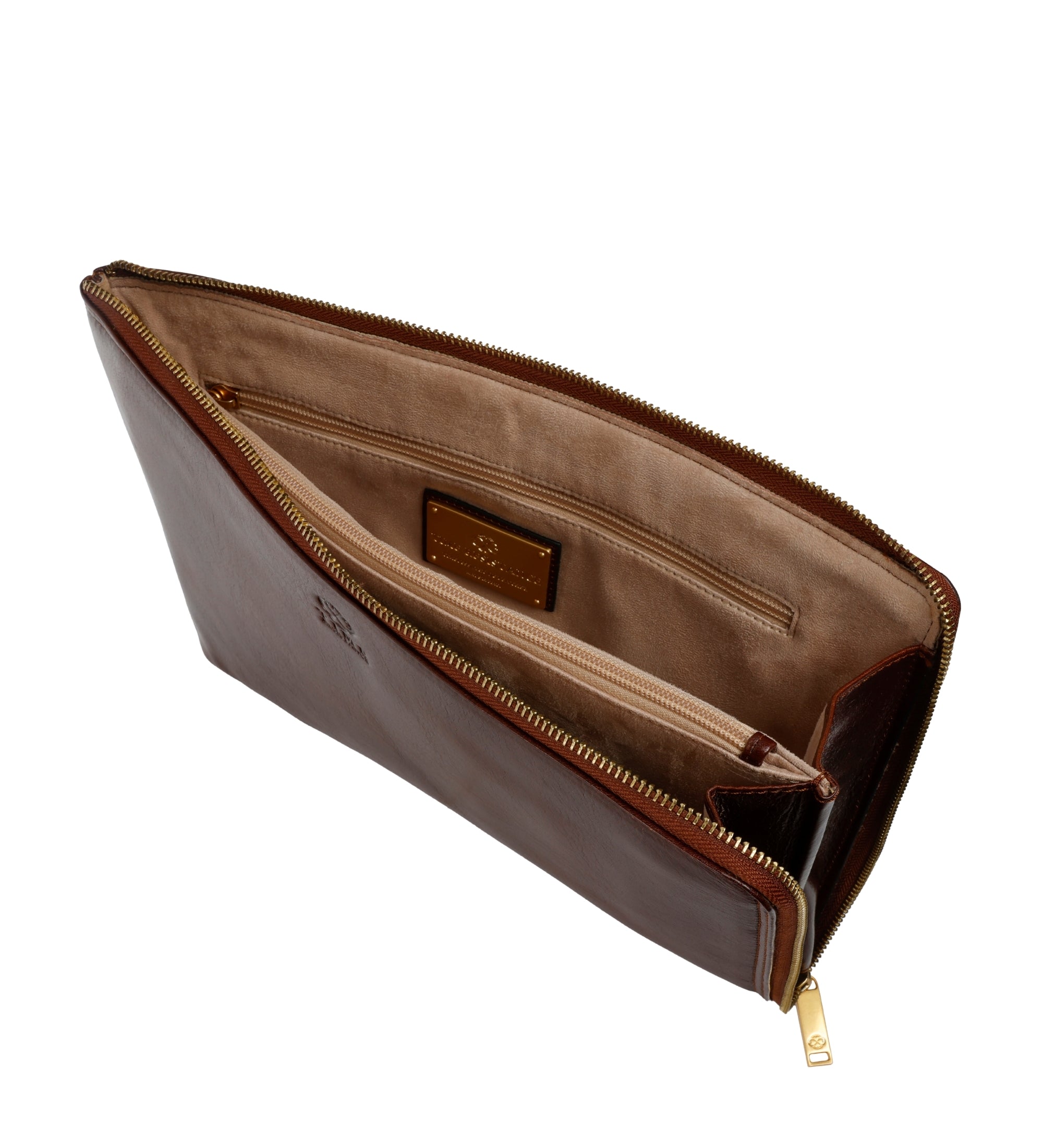 Grote leren clutch compacte handtas voor heren - The Brothers Karamazov