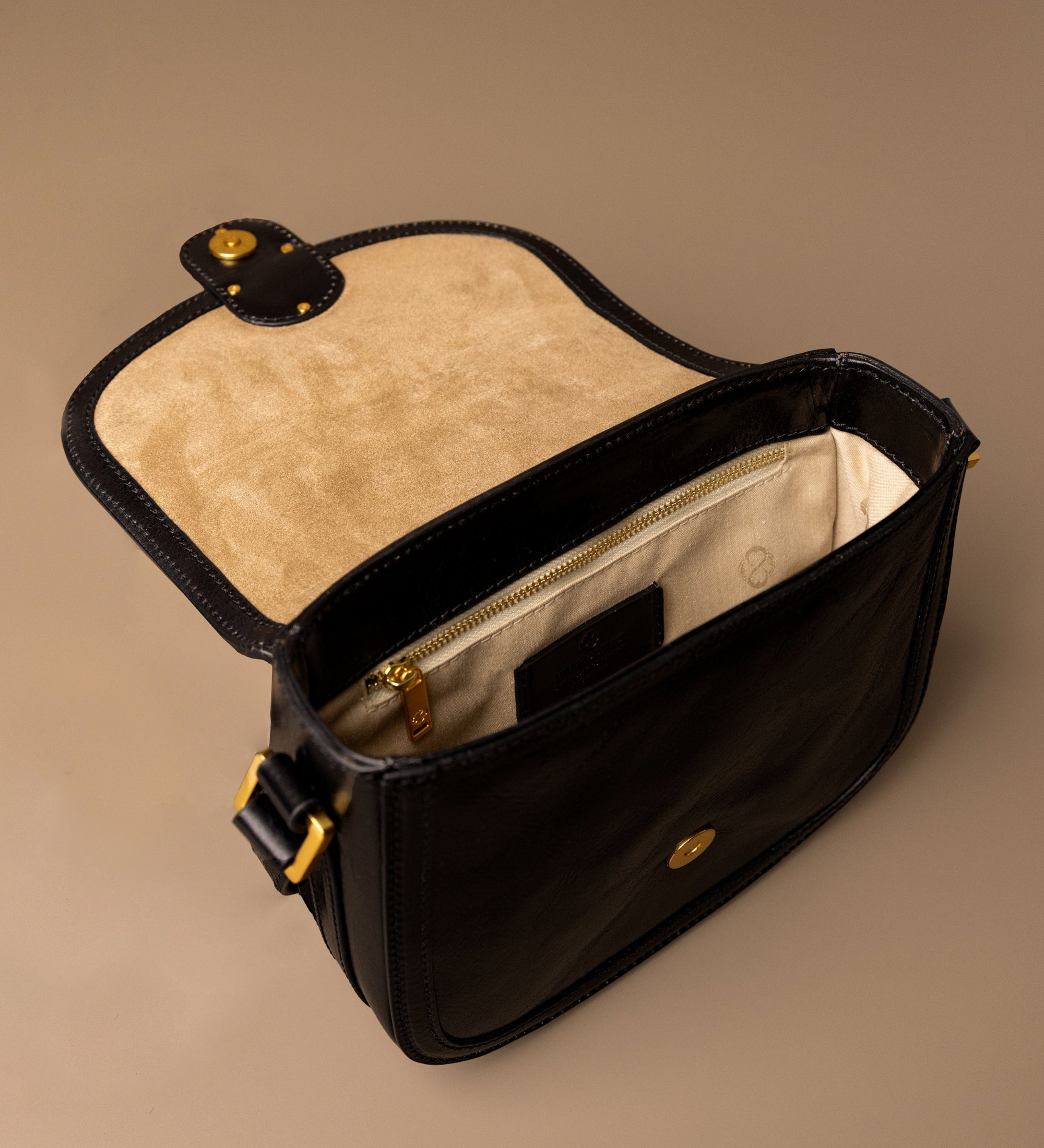 Leren zadeltas crossbodytas voor dames - Villette