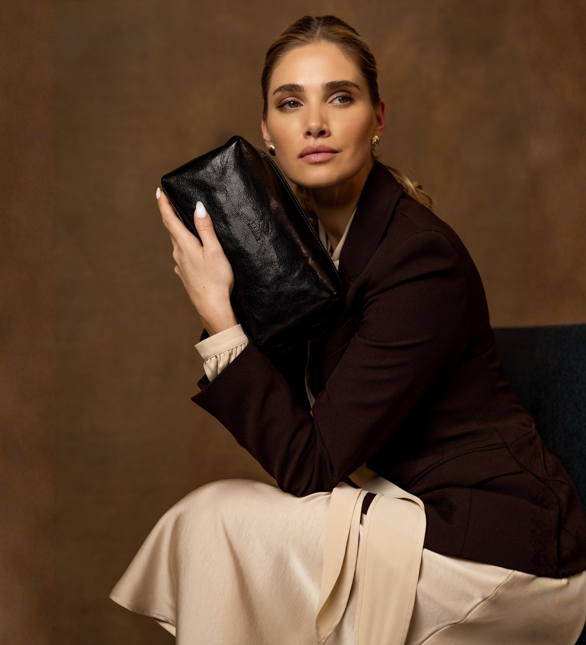 Leren toilettas voor dames - Four Past Midnight