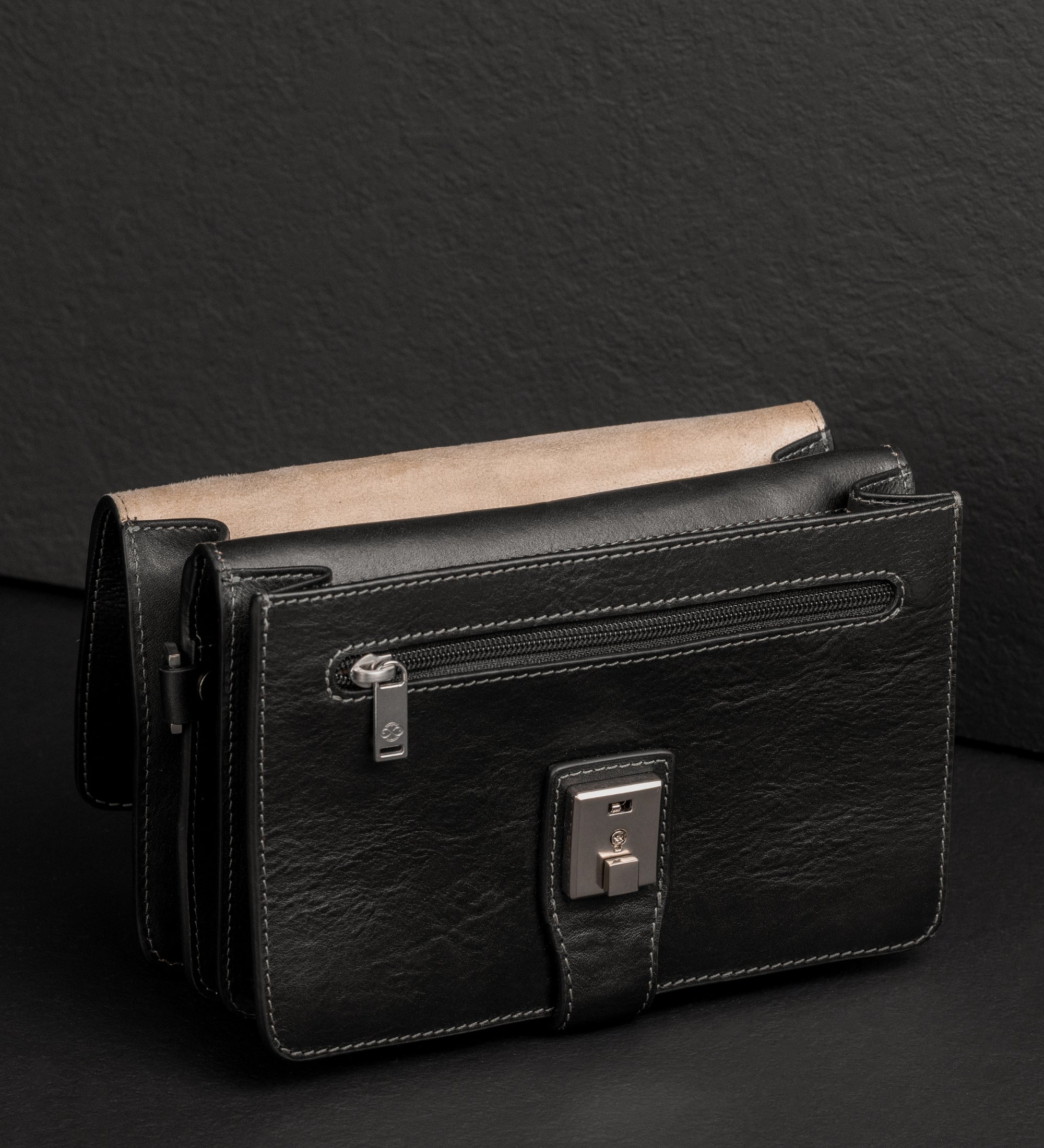 Leren clutch compacte handtas - The Maltese Falcon