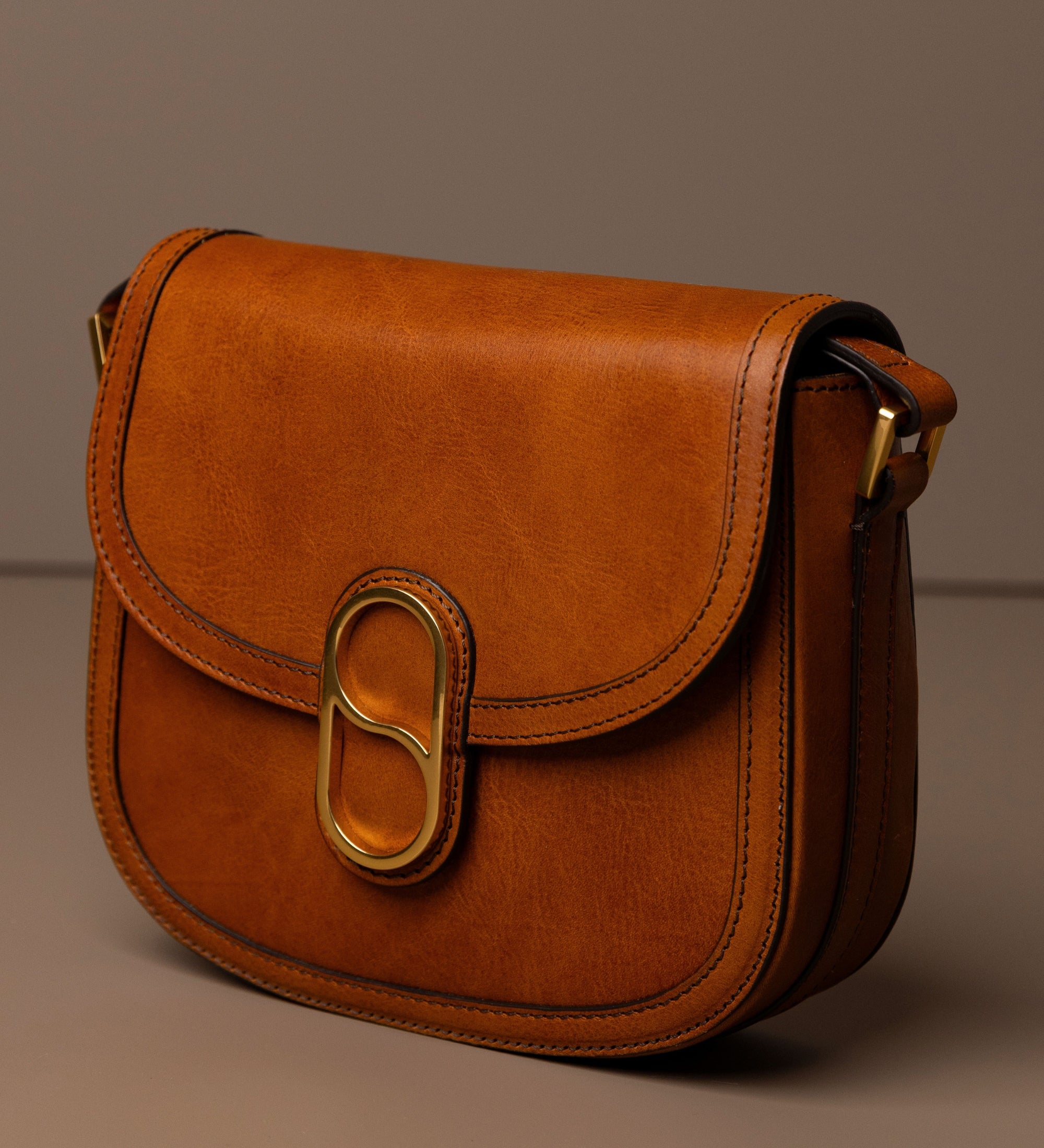 Leren zadeltas crossbodytas voor dames - Villette