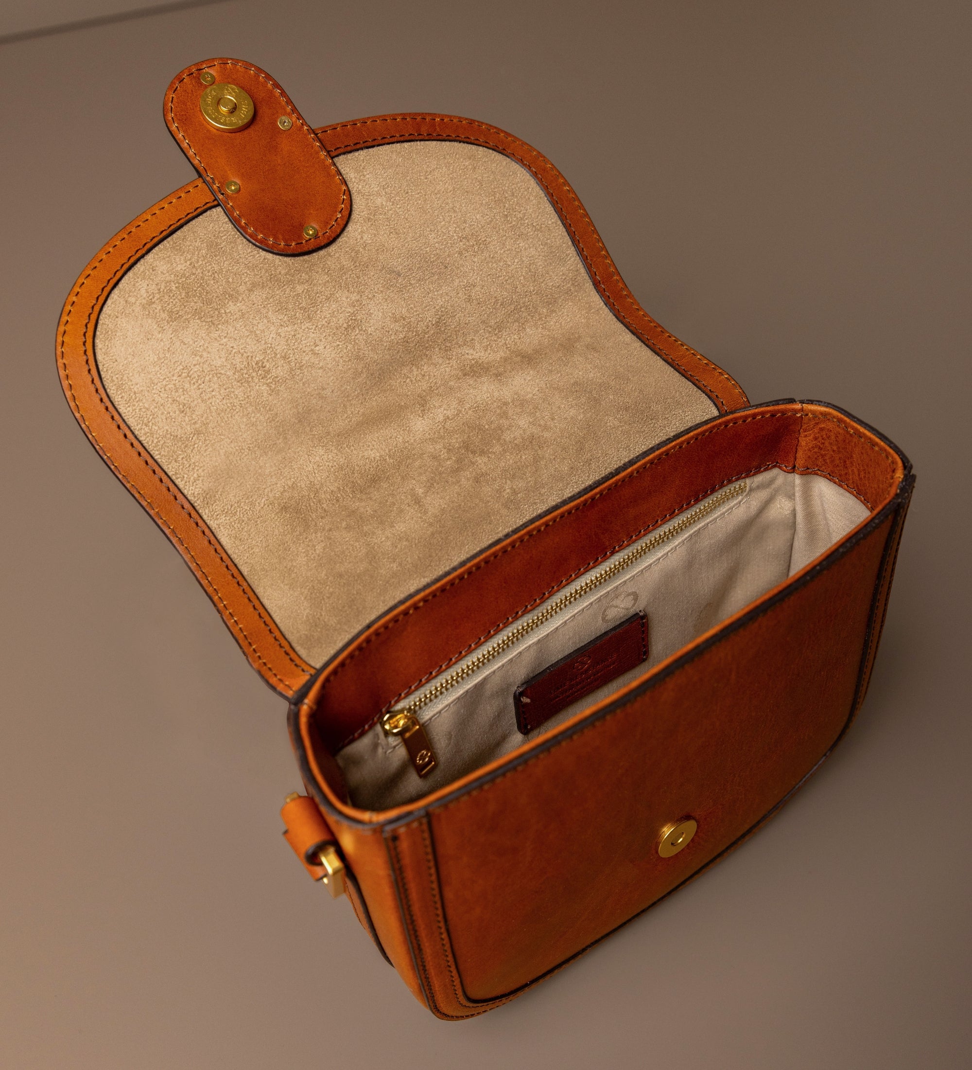 Leren zadeltas crossbodytas voor dames - Villette