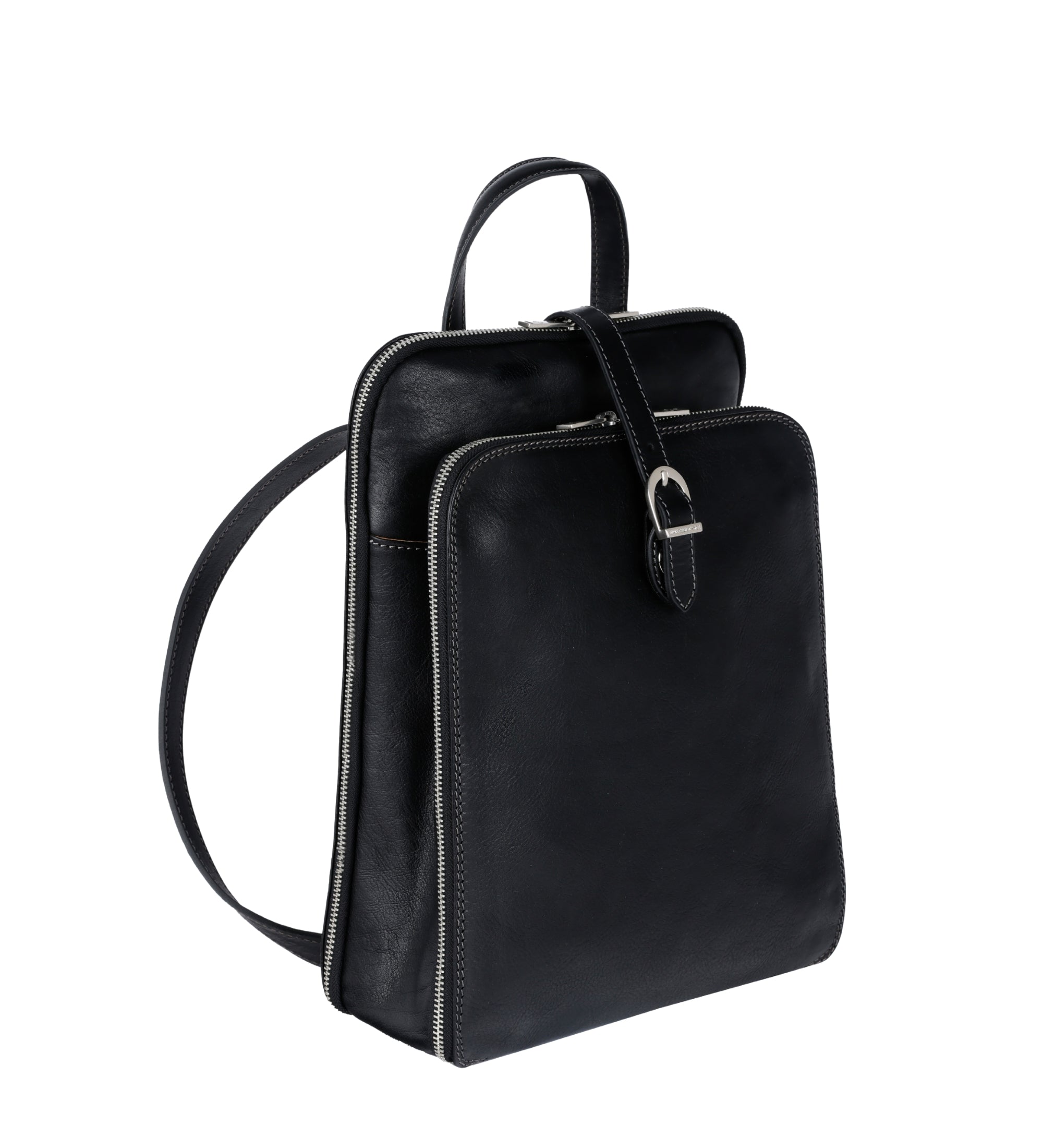 Veelzijdige leren rugtas schoudertas voor dames - Clarissa