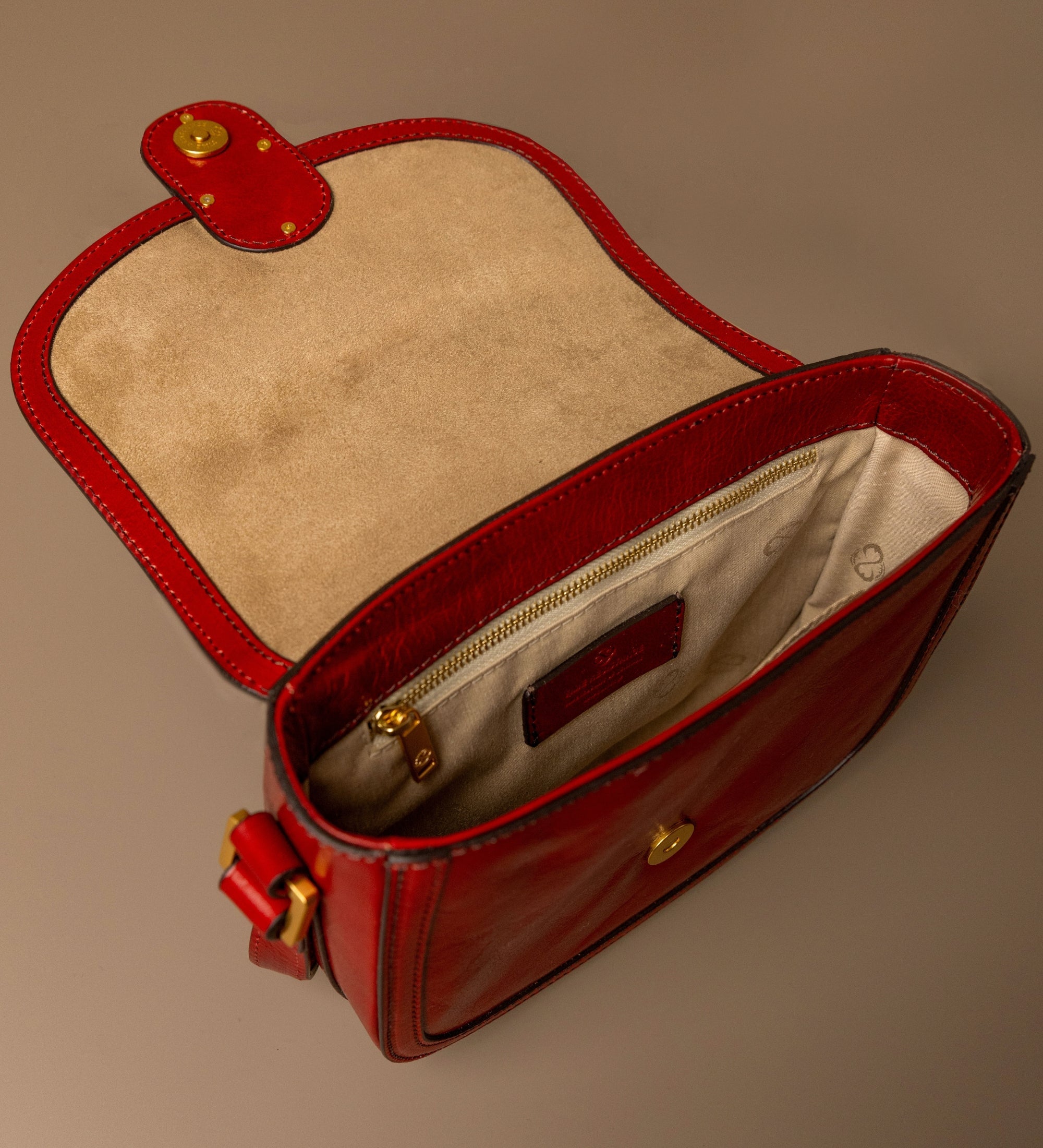 Leren zadeltas crossbodytas voor dames - Villette