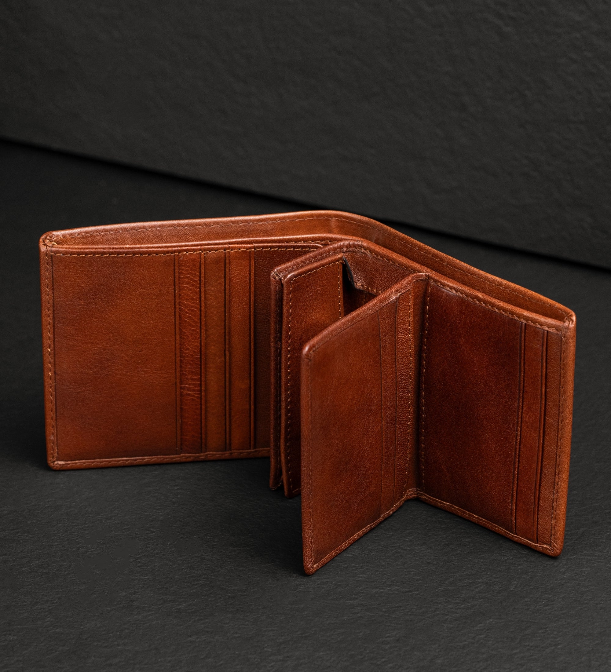 Leren bifold portemonnee - Daniel