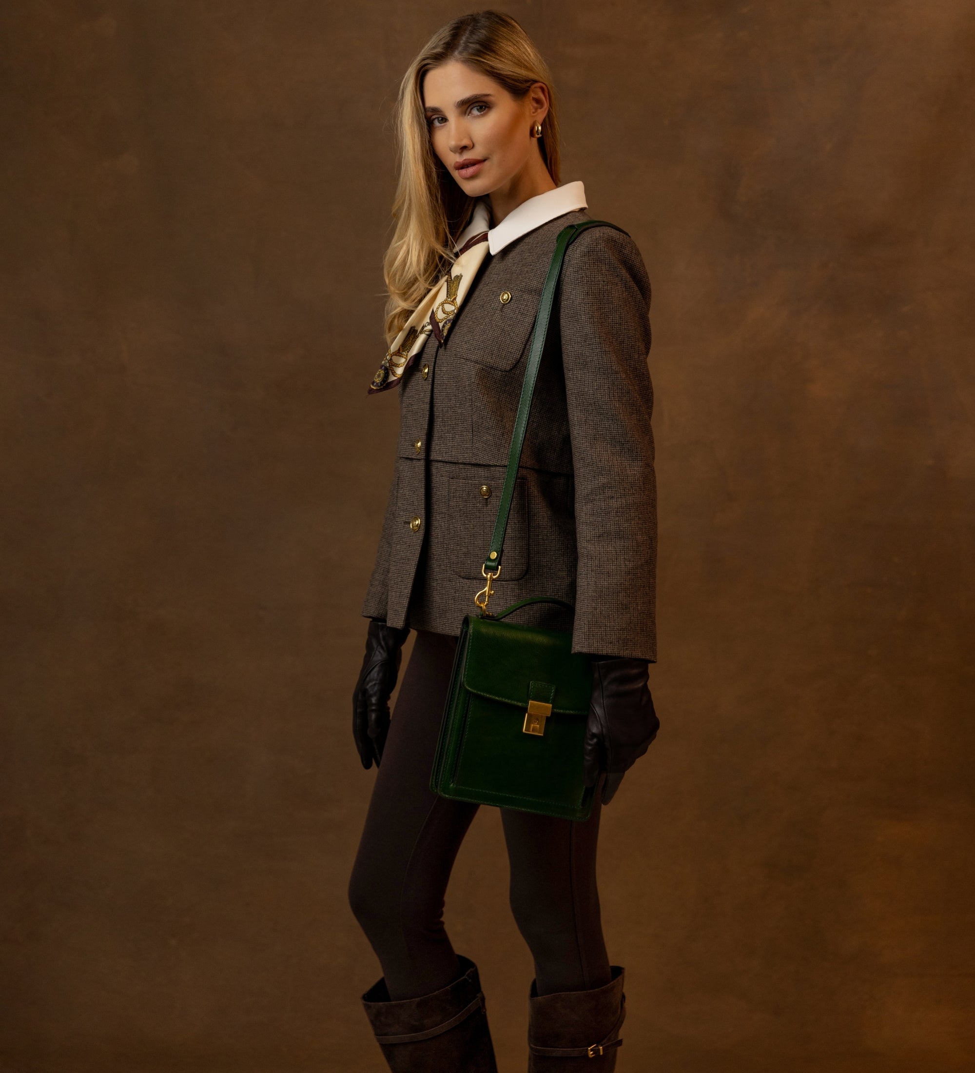 Kleine leren aktetas voor dames - Walden