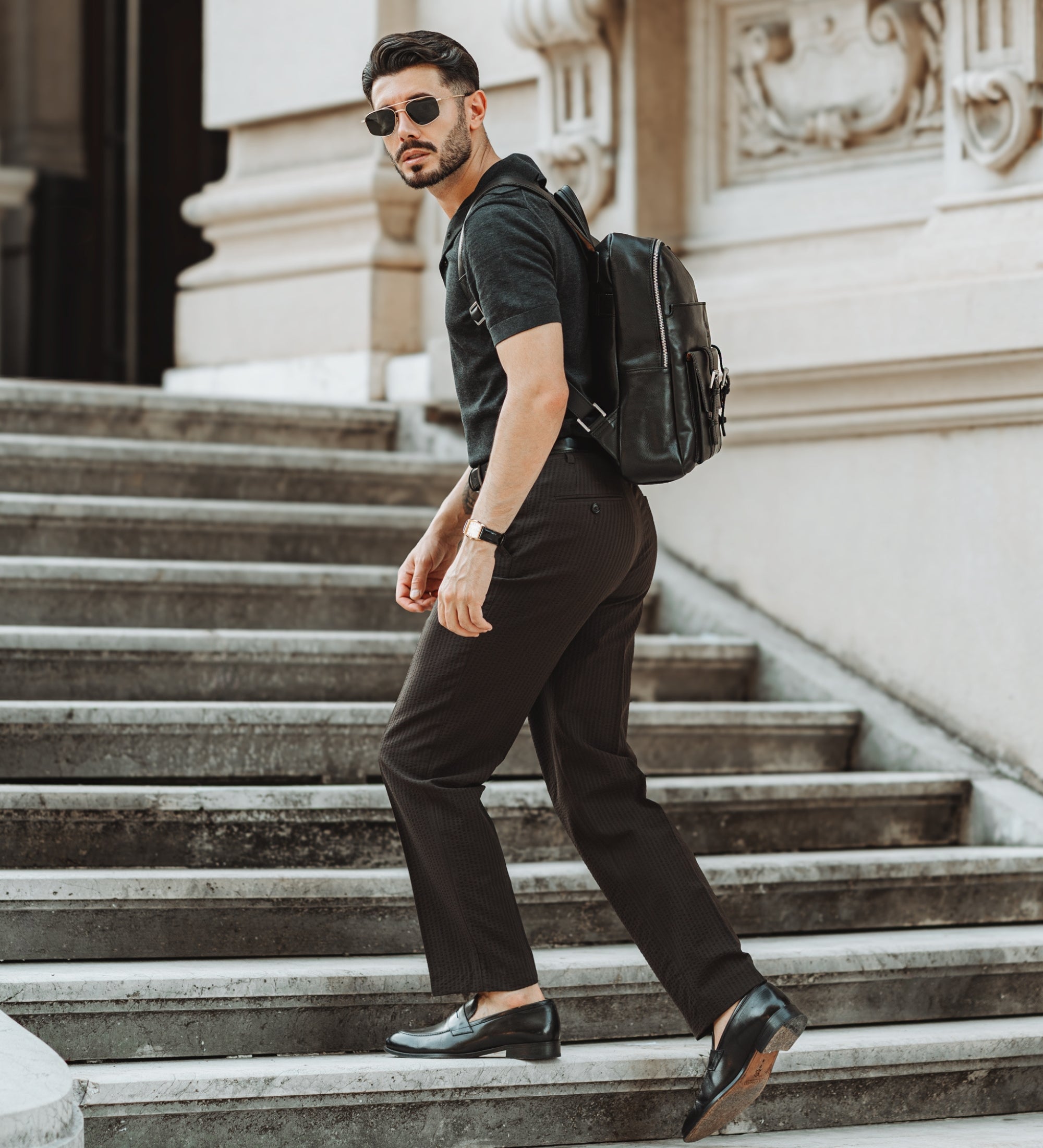 Grote leren rugtas voor heren - The Divine Comedy